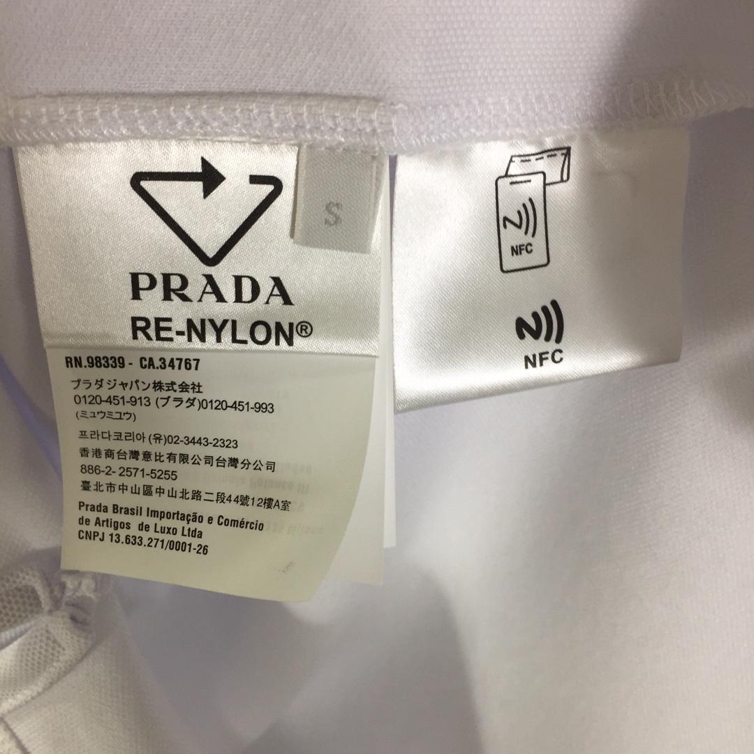 Prada Triangle-logo Cotton Polo Shirt - PerfectKickZ