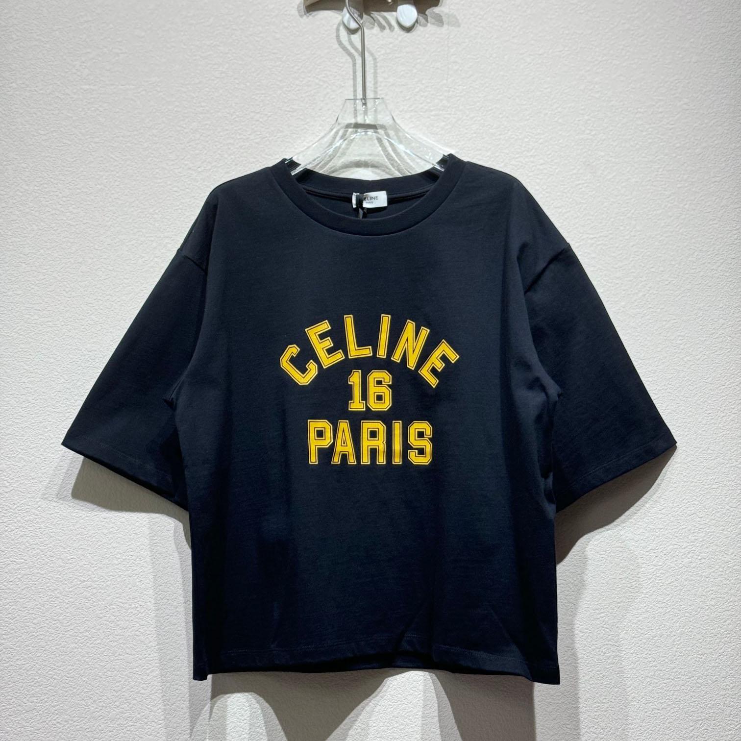 Celine Loose Celine 16 t-shirt In Cotton Jersey - PerfectKickZ