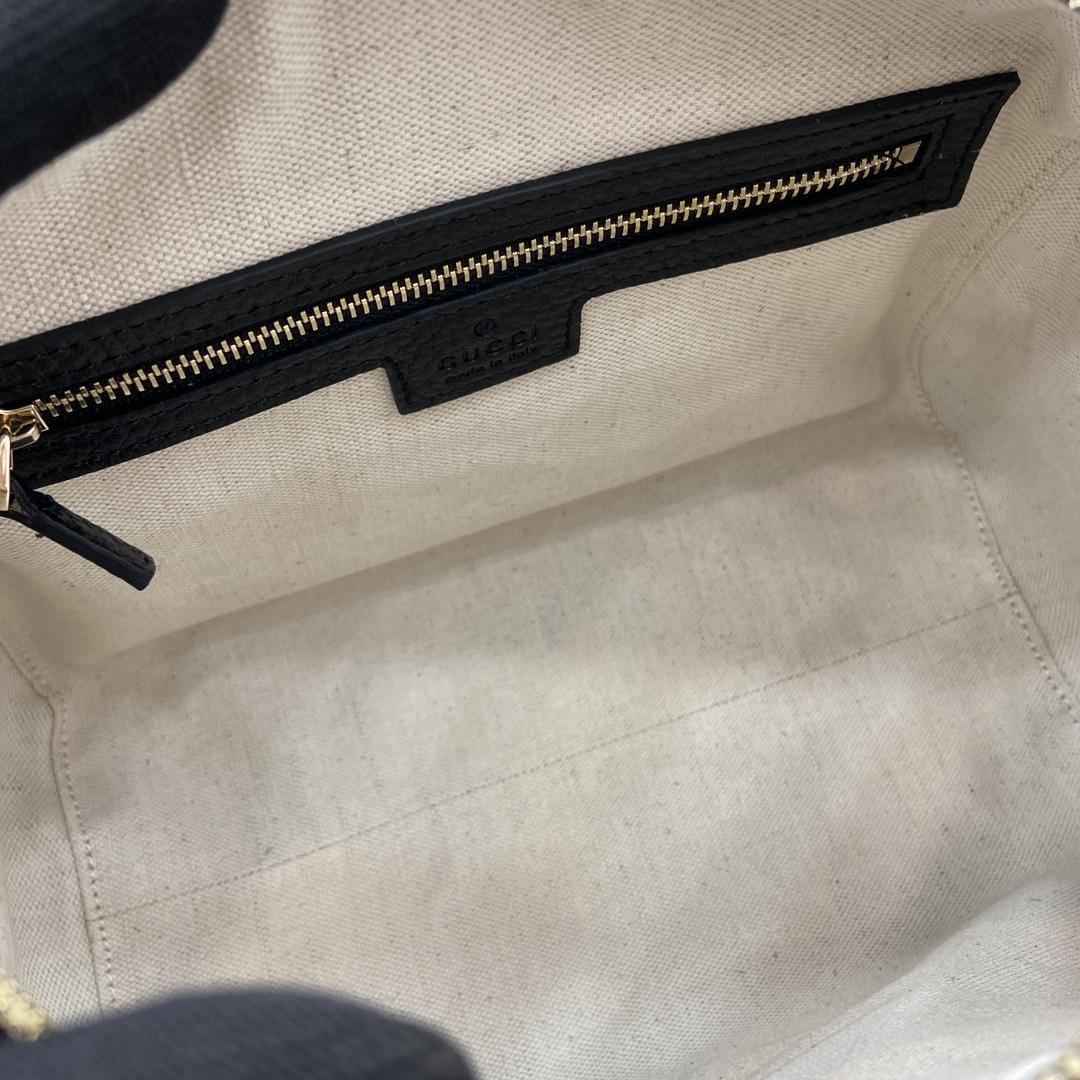 Gucci GG Emblem Small Top Handle Bag - PerfectKickZ