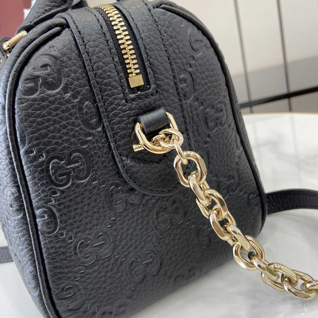 Gucci GG Emblem Small Top Handle Bag - PerfectKickZ