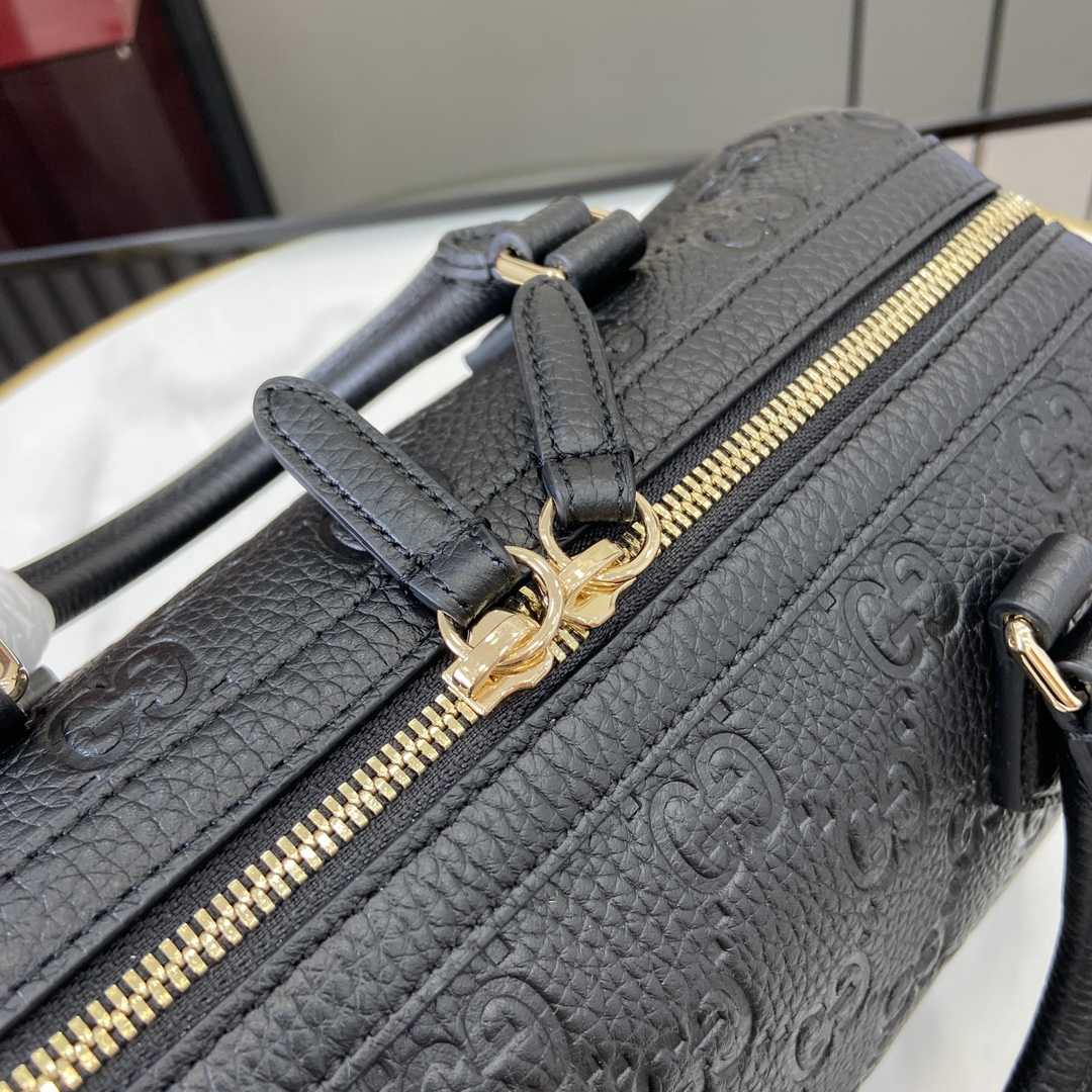 Gucci GG Emblem Small Top Handle Bag - PerfectKickZ