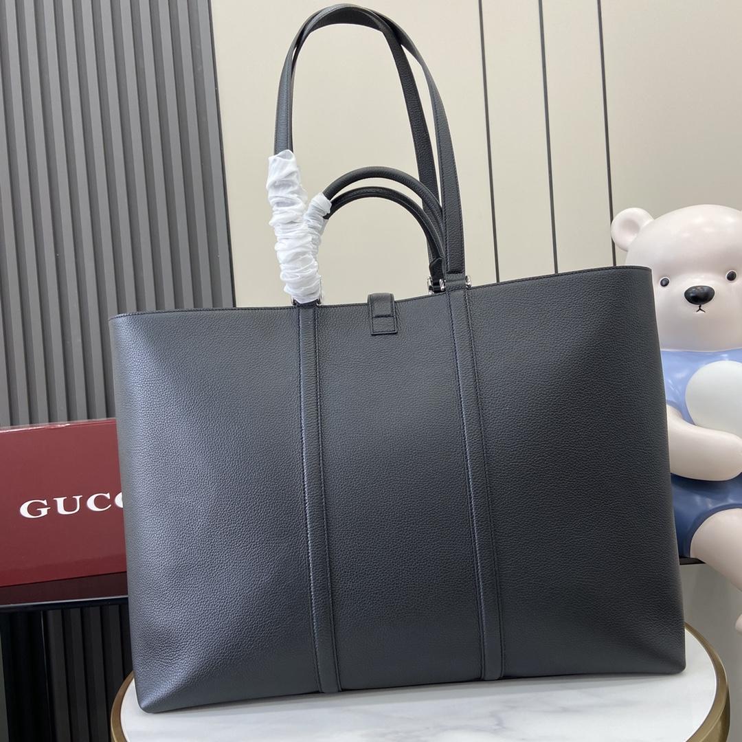 Gucci Large Tote Bag With Web - PerfectKickZ
