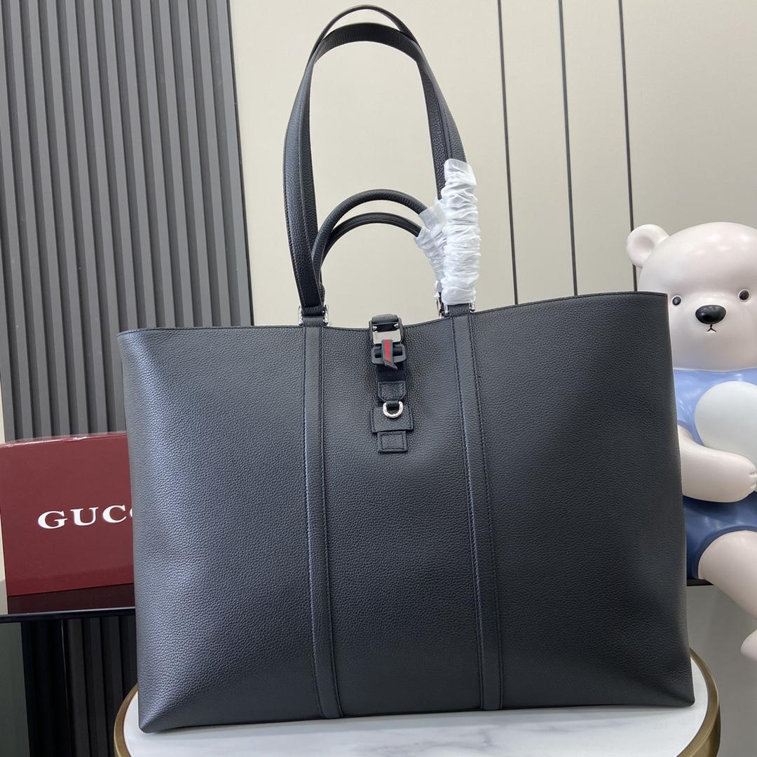 Gucci Large Tote Bag With Web - PerfectKickZ