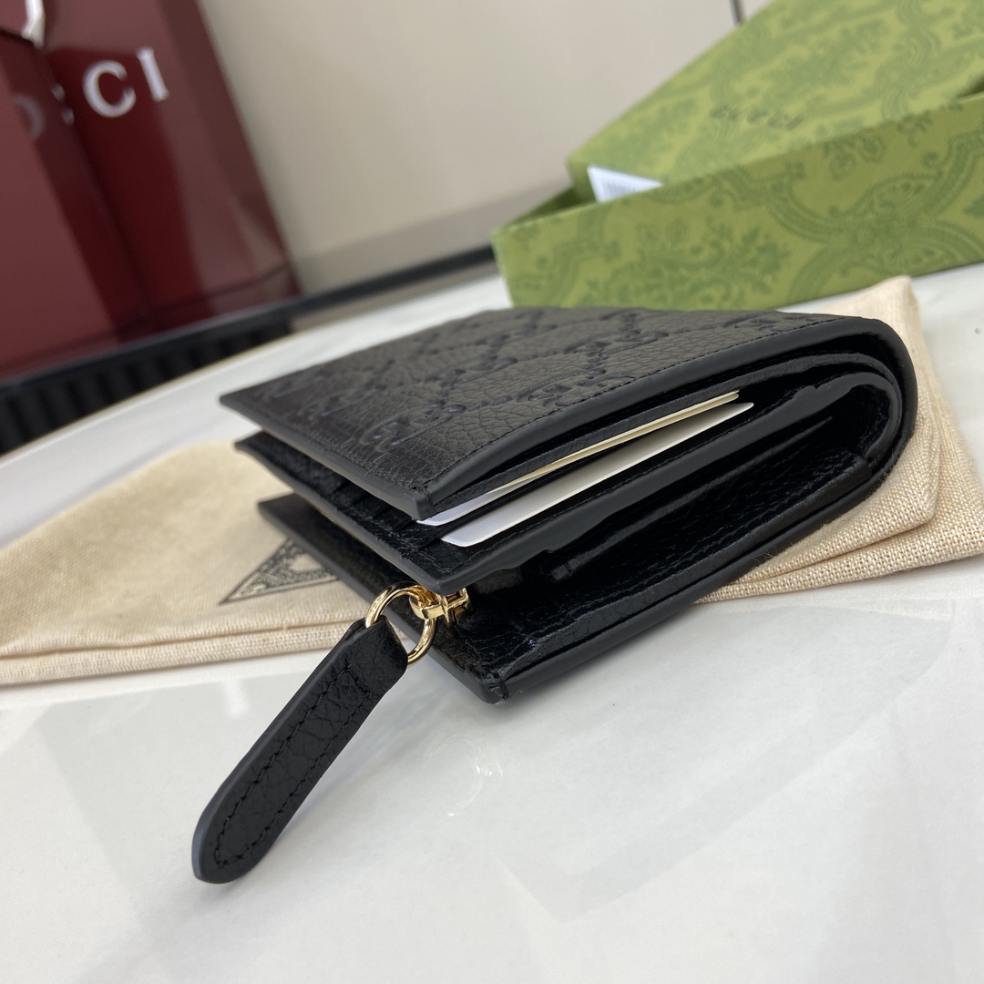Gucci GG Emblem Zip Key Case - PerfectKickZ