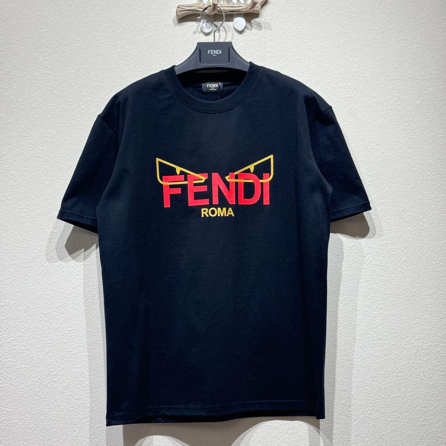 Fendi Short-Sleeved Crew Neck T-Shirt  - PerfectKickZ