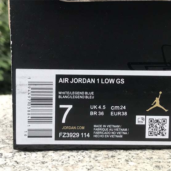 Jordan Air Jordan 1 LOW “Legend Blue” Sneaker    FZ3929-114  - PerfectKickZ