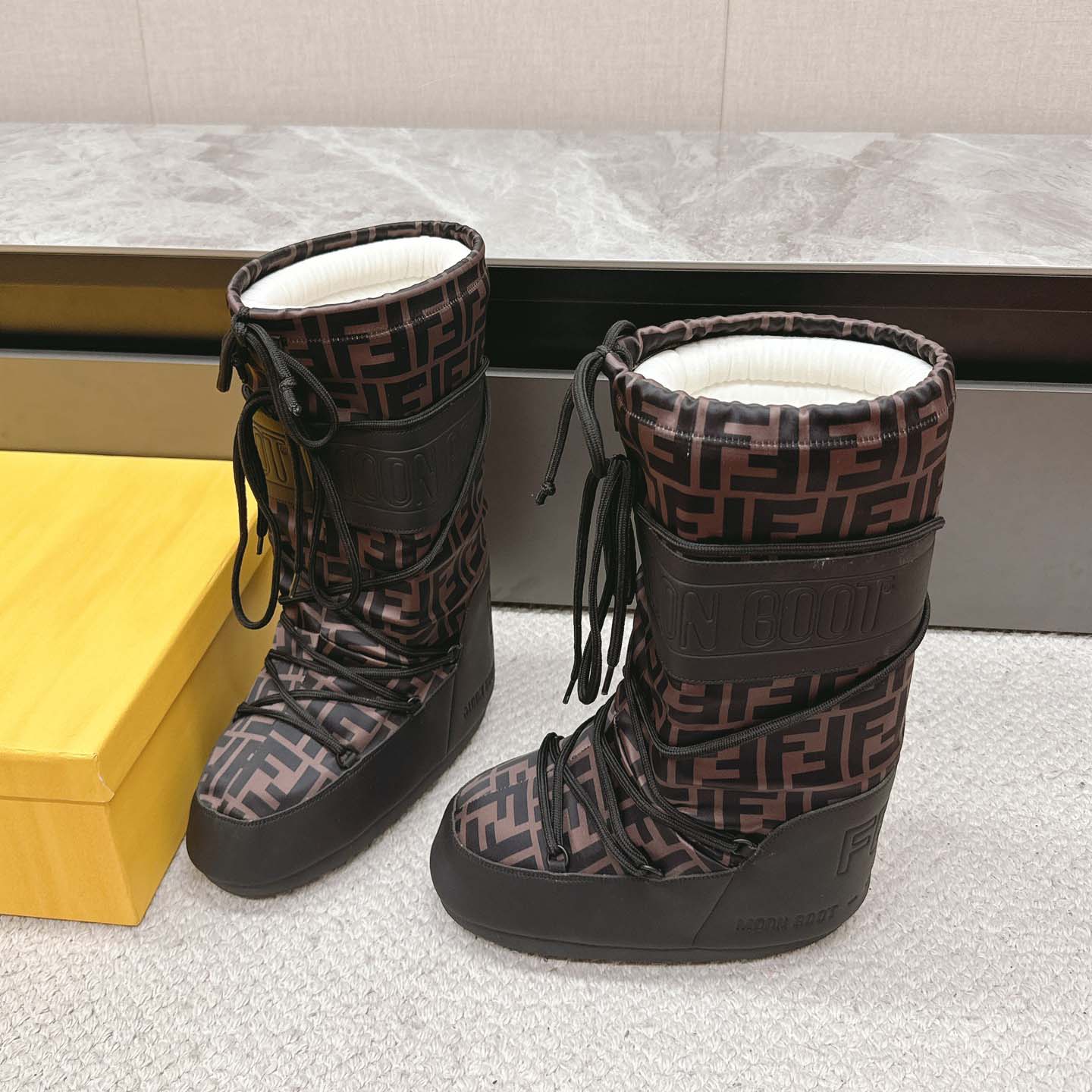 Fendi FF Motif Moon Boots - PerfectKickZ