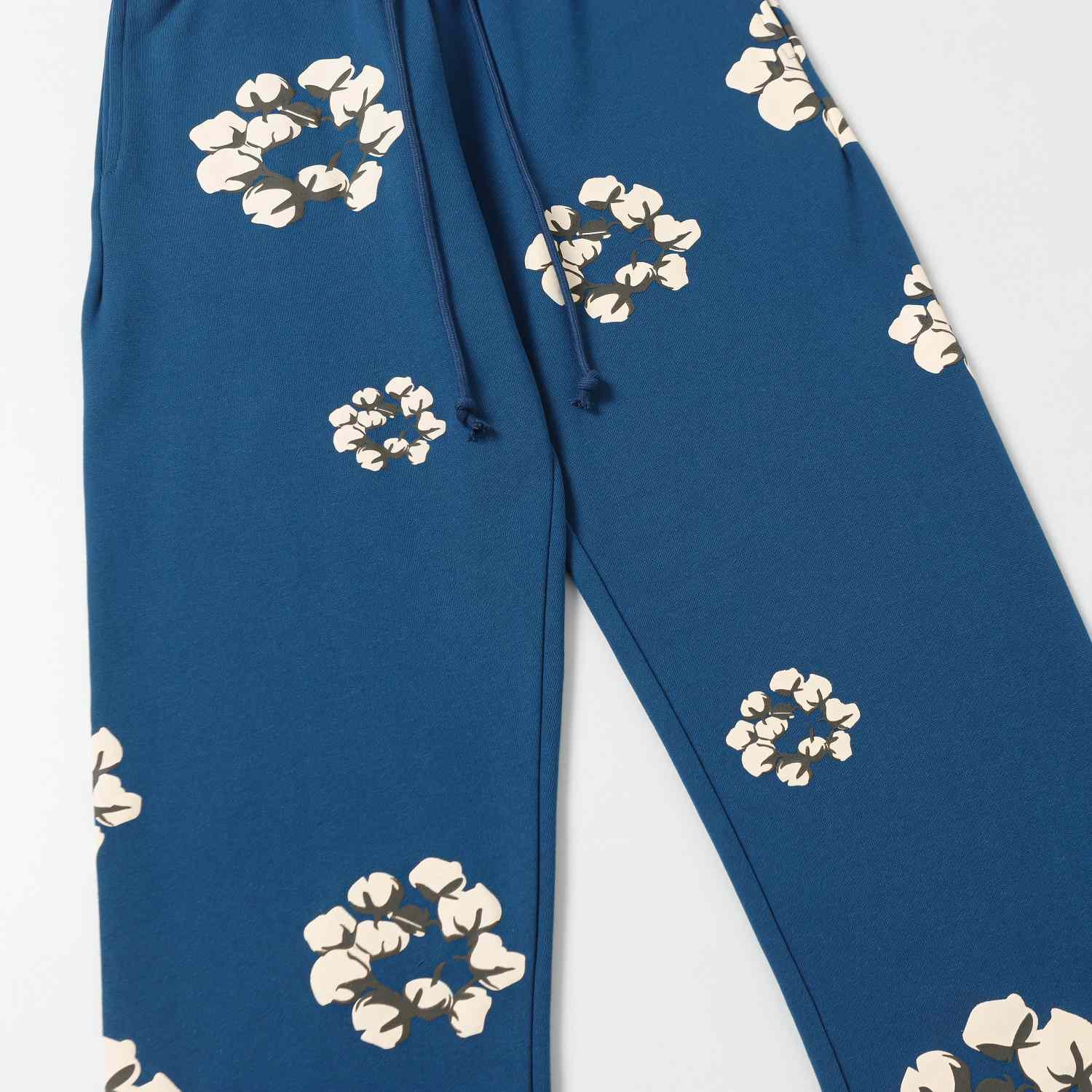 Denim Tears Cactus Tears Wreath Sweatpants Blue - PerfectKickZ