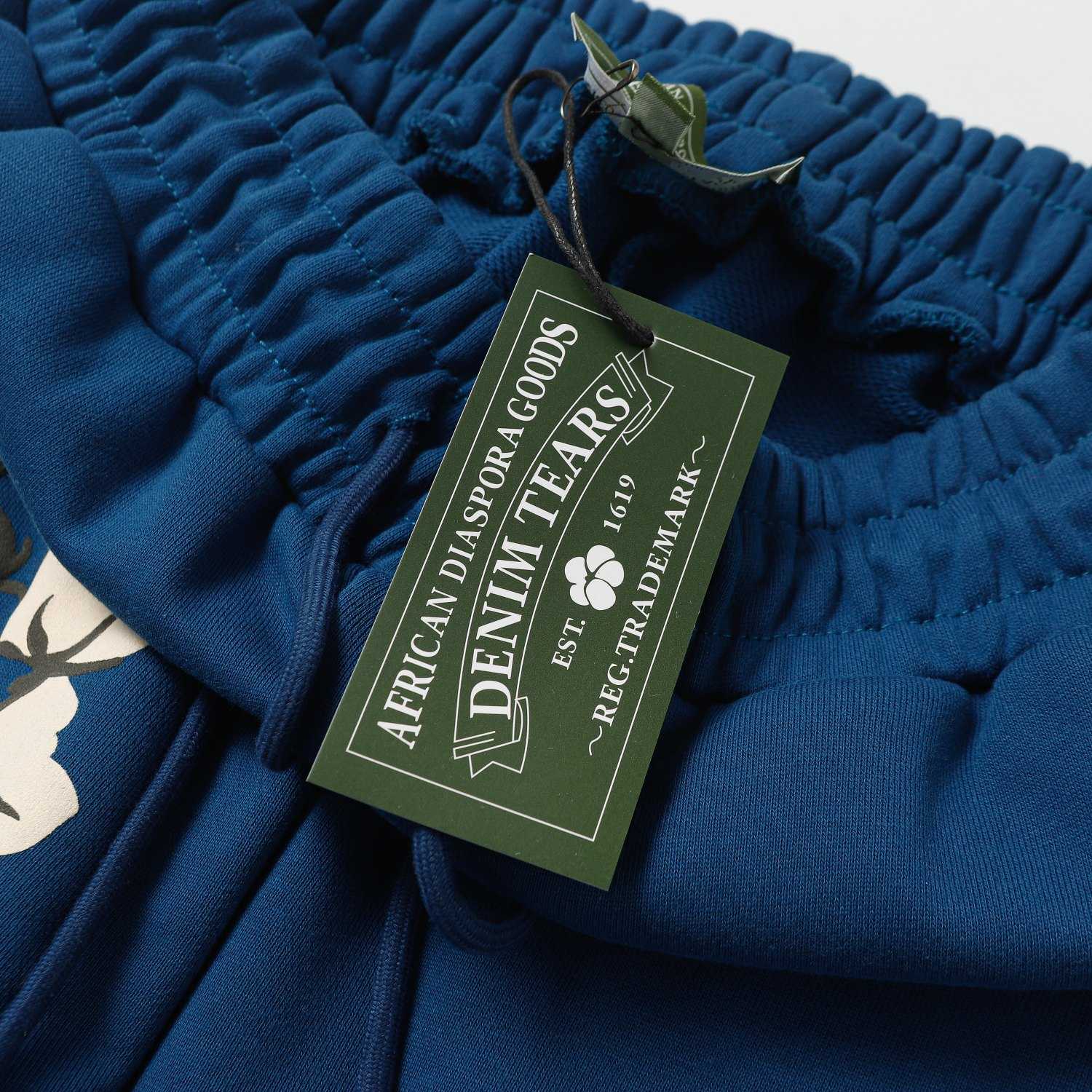 Denim Tears Cactus Tears Wreath Sweatpants Blue - PerfectKickZ