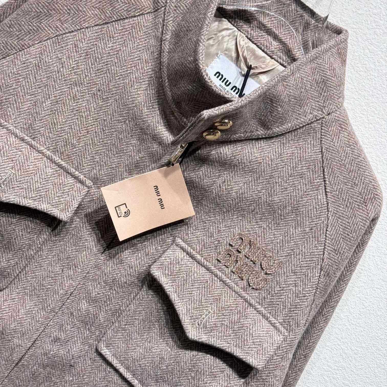 Miu Miu Chevron Blouson Jacket - PerfectKickZ