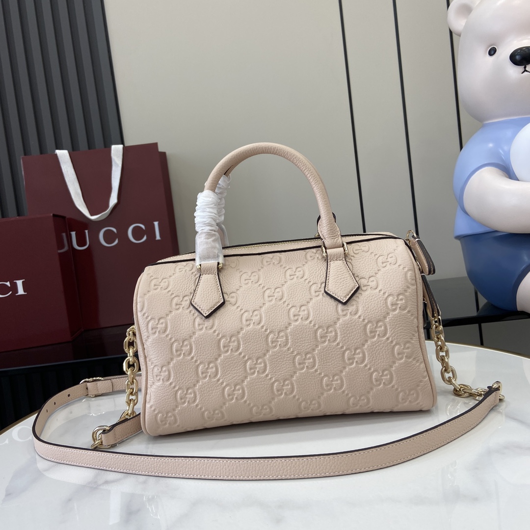 Gucci GG Emblem Small Top Handle Bag - PerfectKickZ
