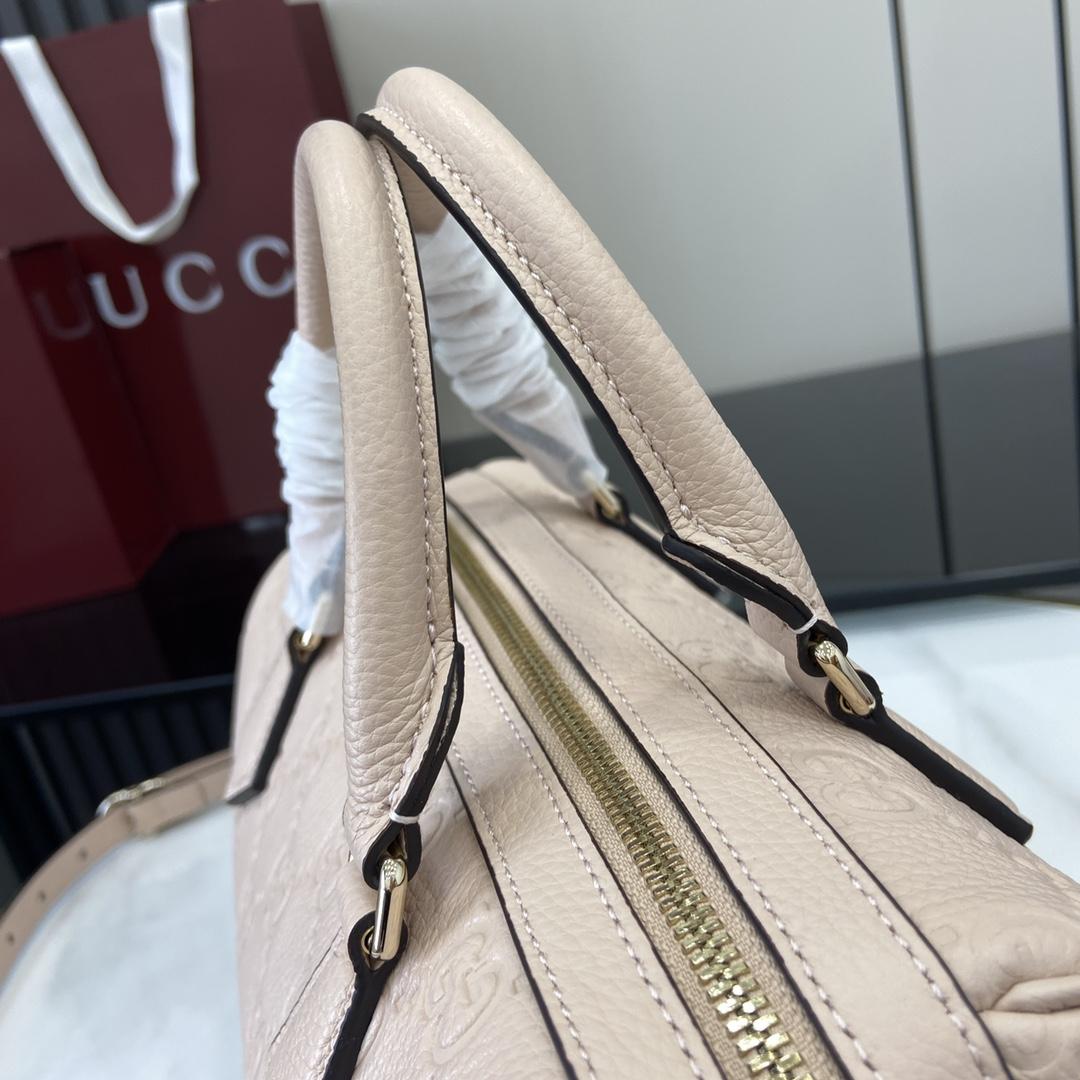Gucci GG Emblem Small Top Handle Bag - PerfectKickZ