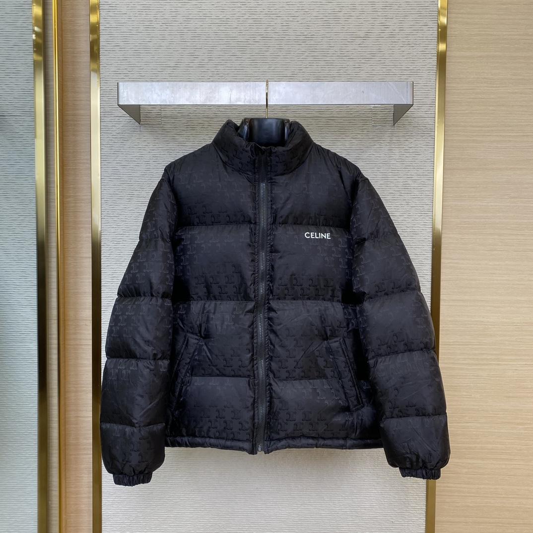 Celine Down Jacket In Triomphe Nylon Jacquard  - PerfectKickZ