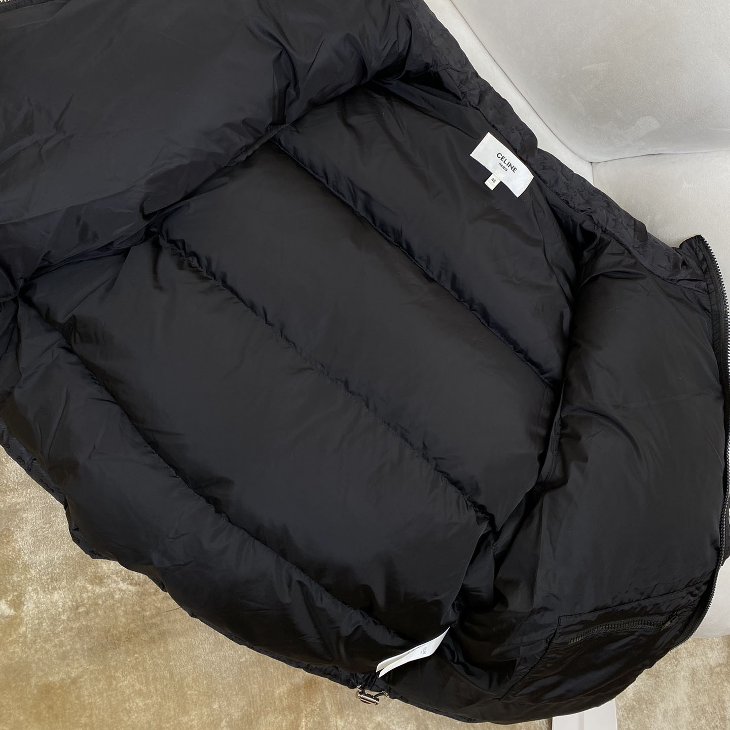 Celine Down Jacket In Triomphe Nylon Jacquard  - PerfectKickZ