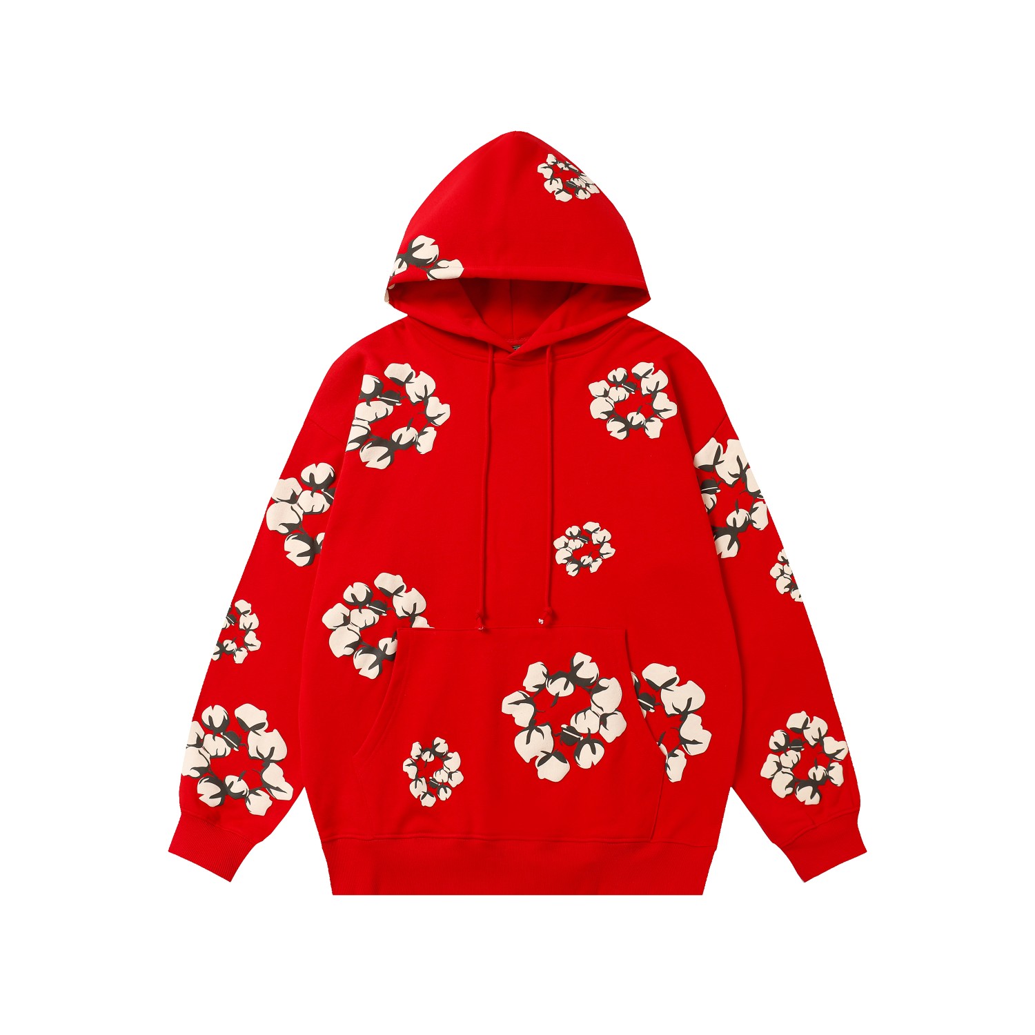 Denim Tears Cactus Tears Wreath Hoodie Red - PerfectKickZ