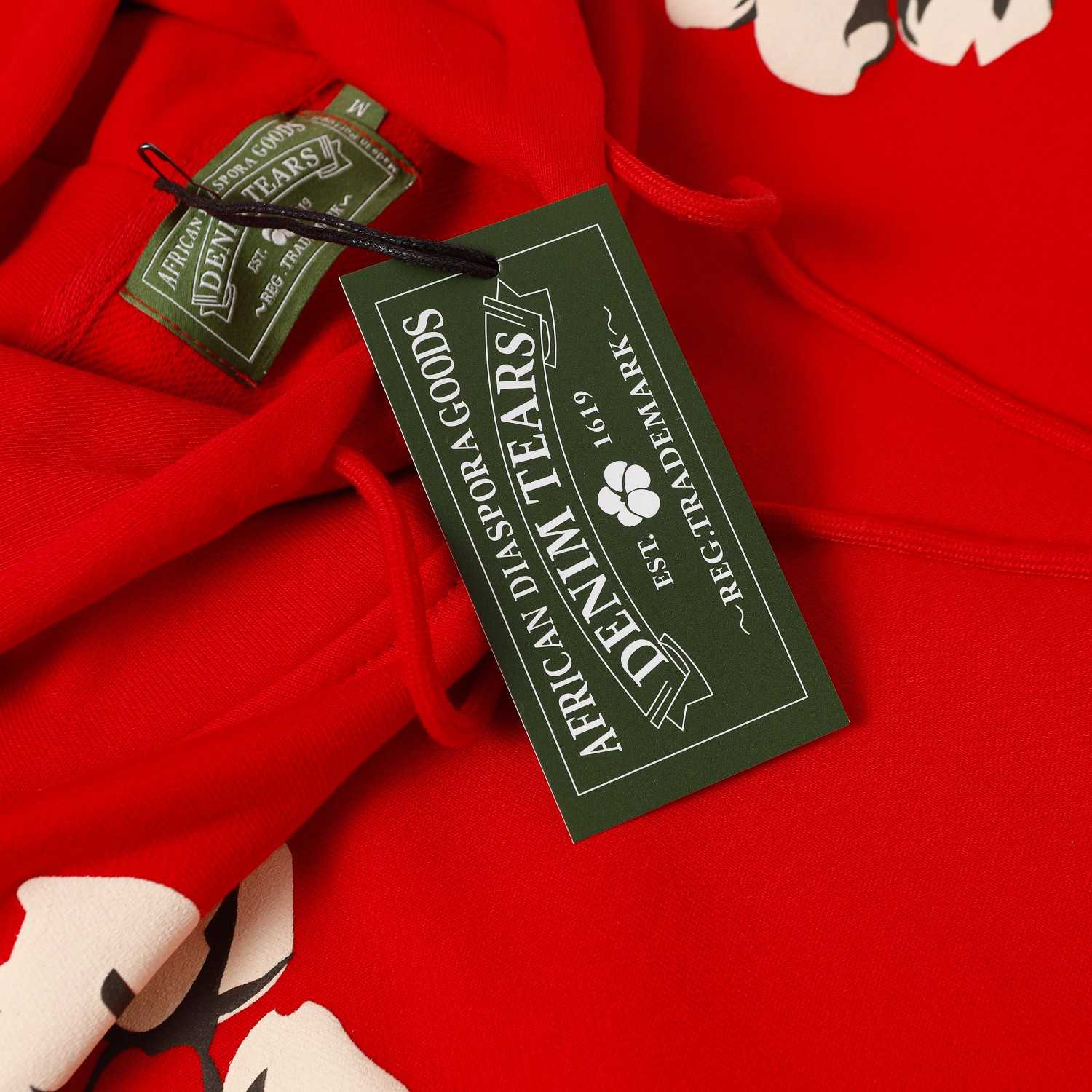 Denim Tears Cactus Tears Wreath Hoodie Red - PerfectKickZ