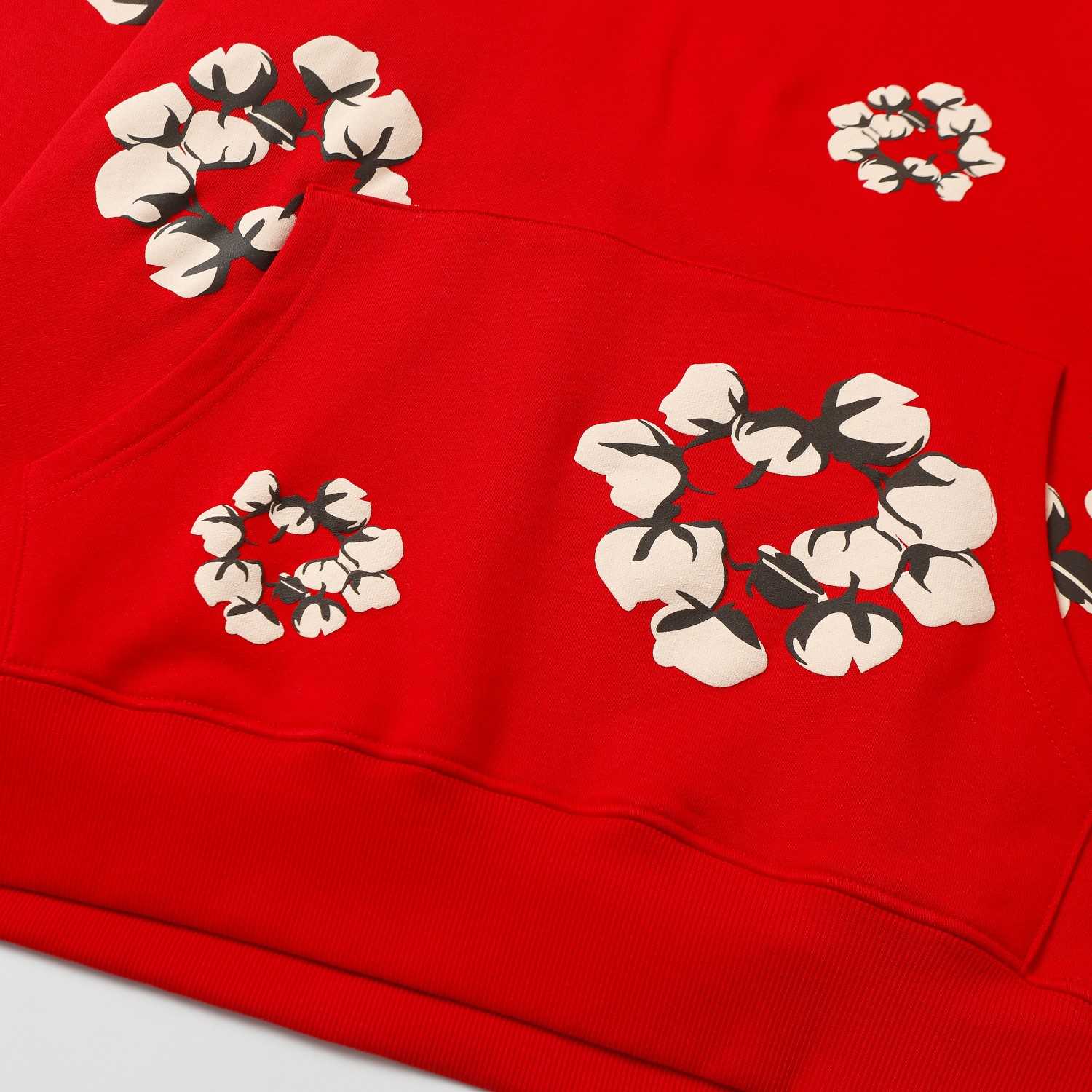 Denim Tears Cactus Tears Wreath Hoodie Red - PerfectKickZ