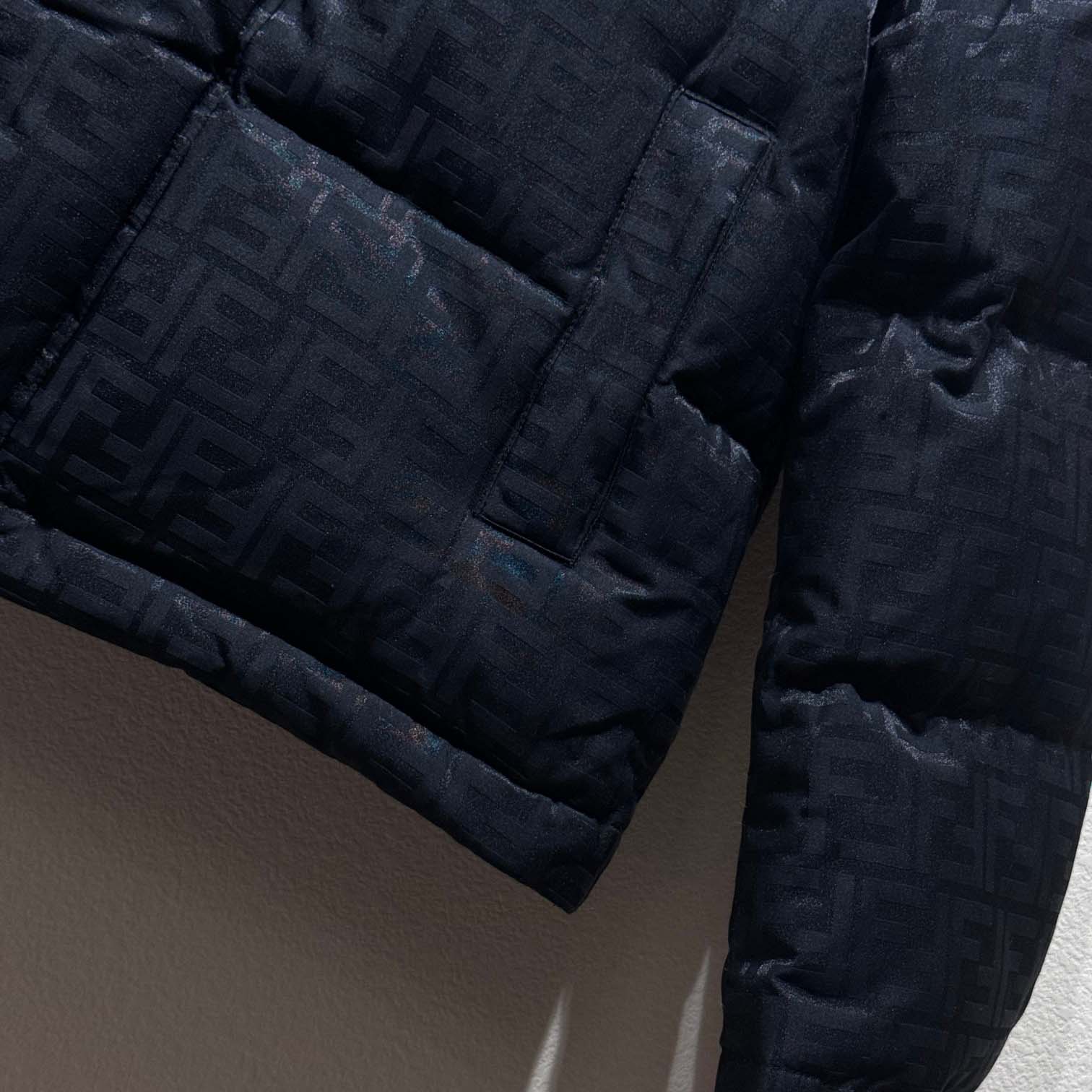 Fendi Black FF Nylon Down Jacket - PerfectKickZ
