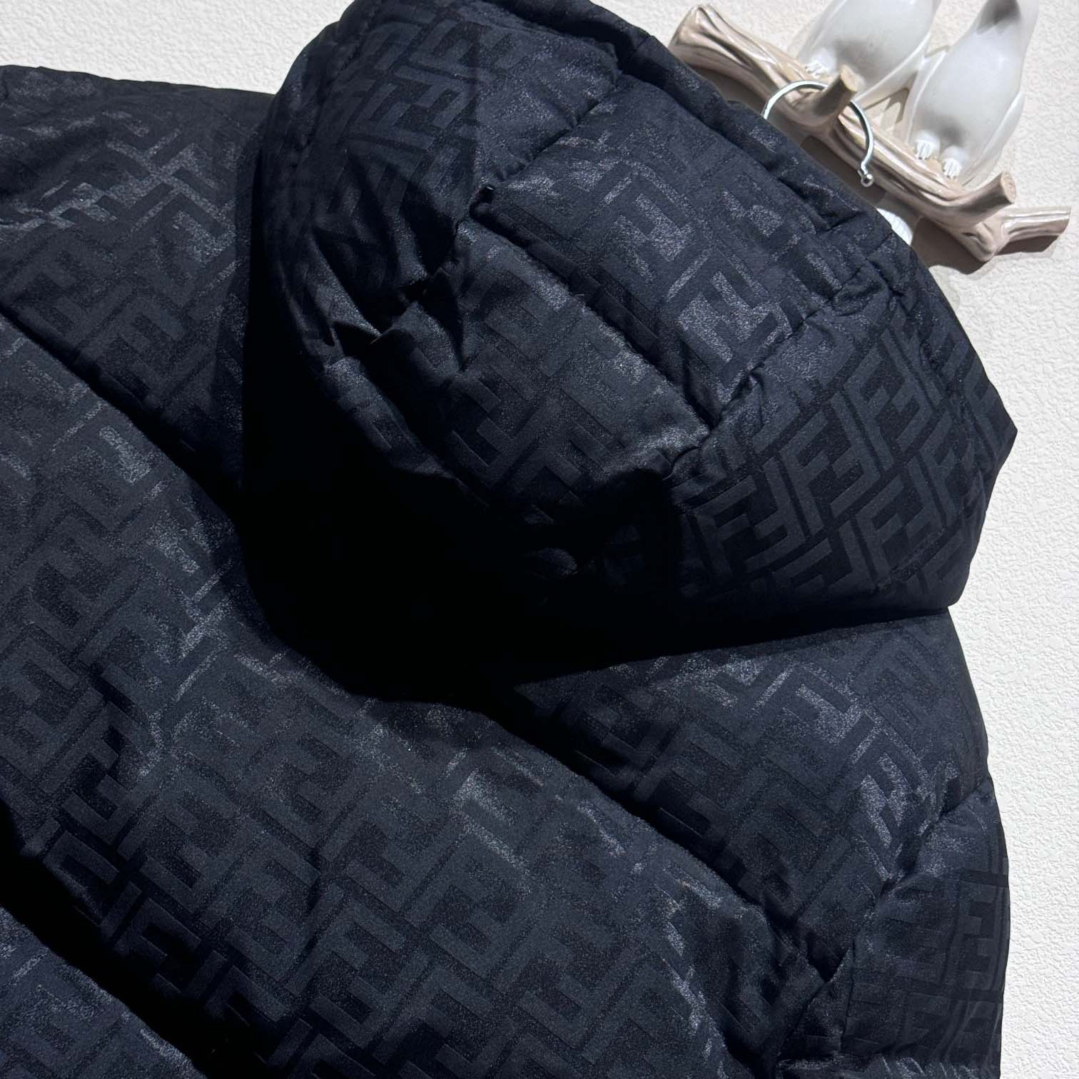 Fendi Black FF Nylon Down Jacket - PerfectKickZ