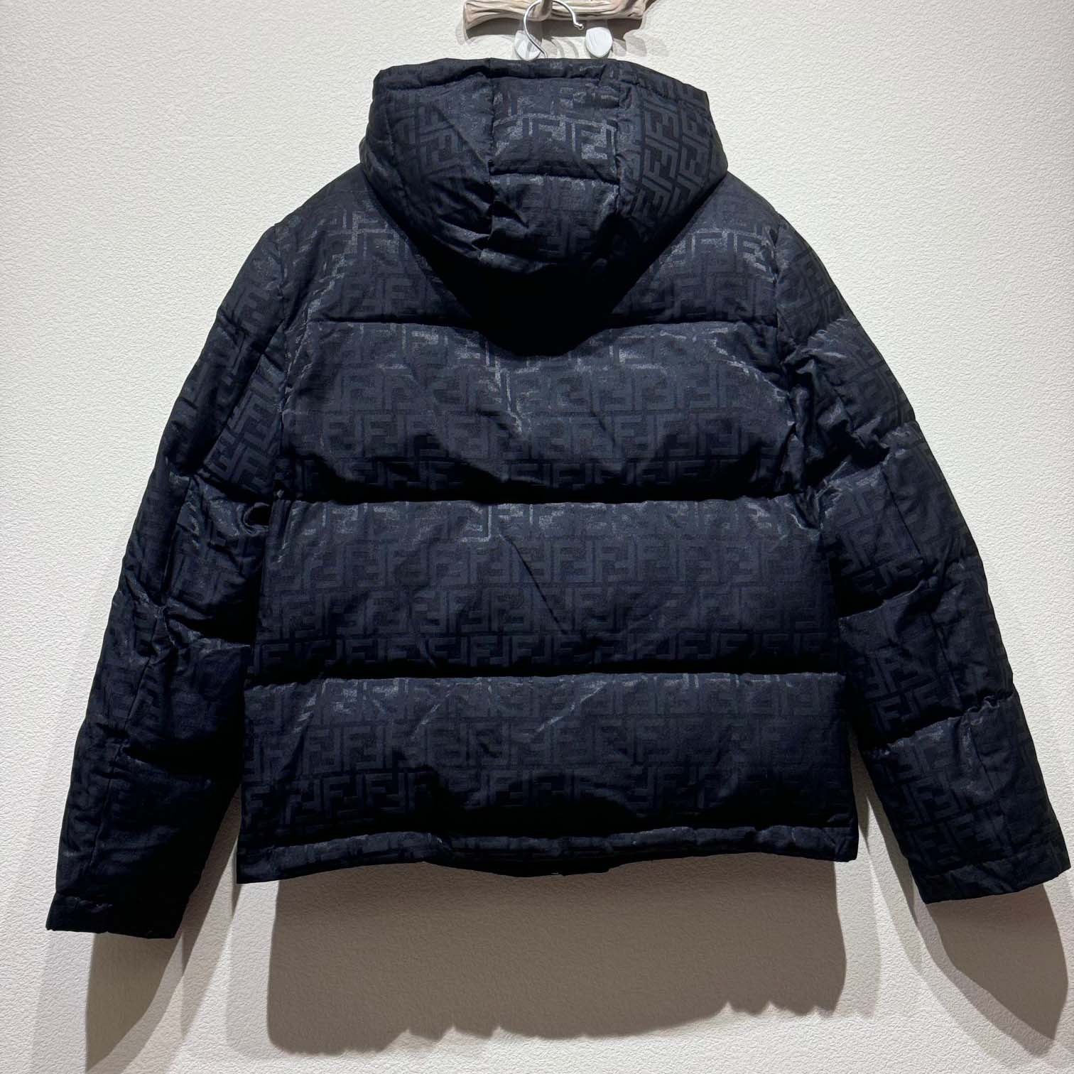Fendi Black FF Nylon Down Jacket - PerfectKickZ