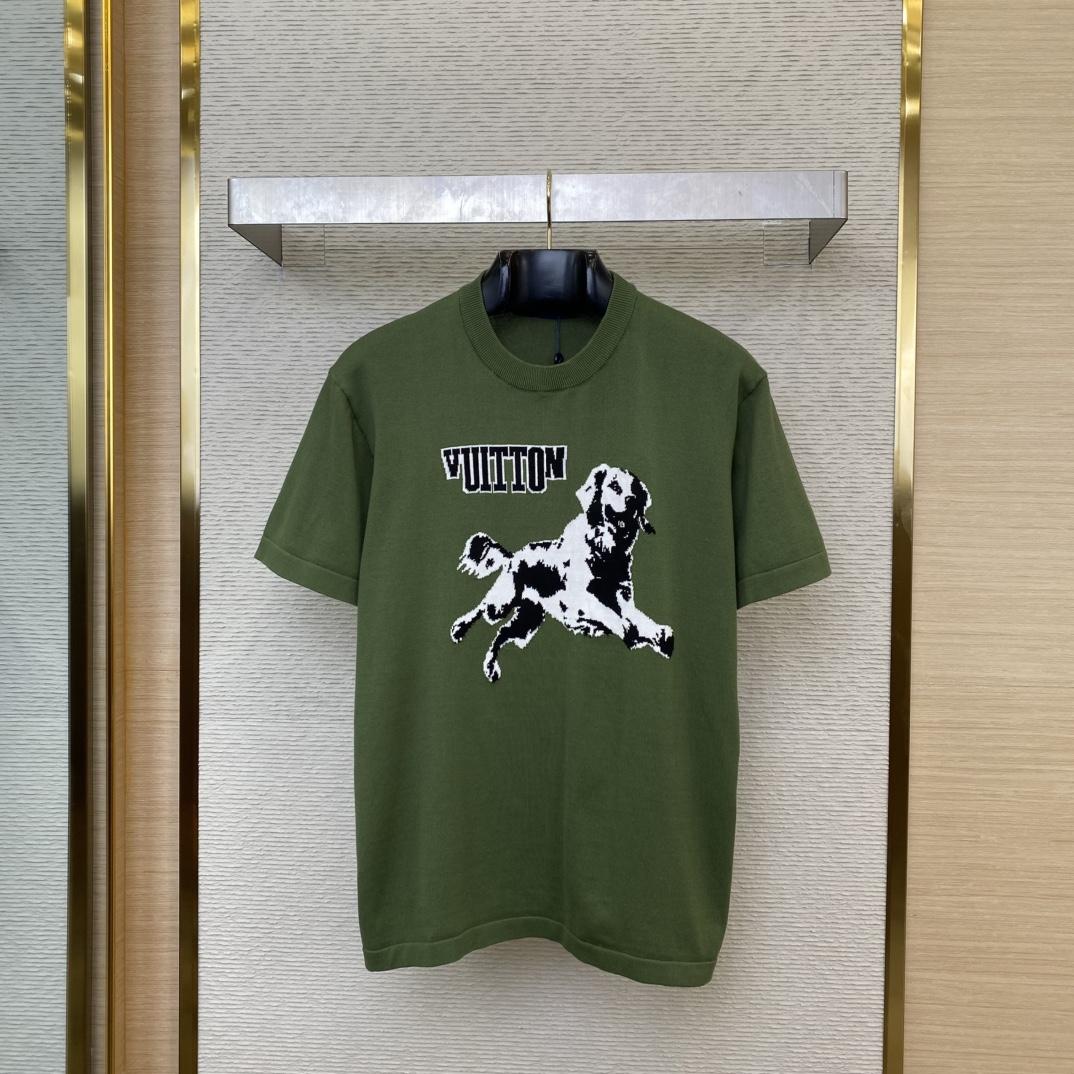 Louis Vuitton Short-Sleeved Cotton Crewneck  1AGJS2 - PerfectKickZ