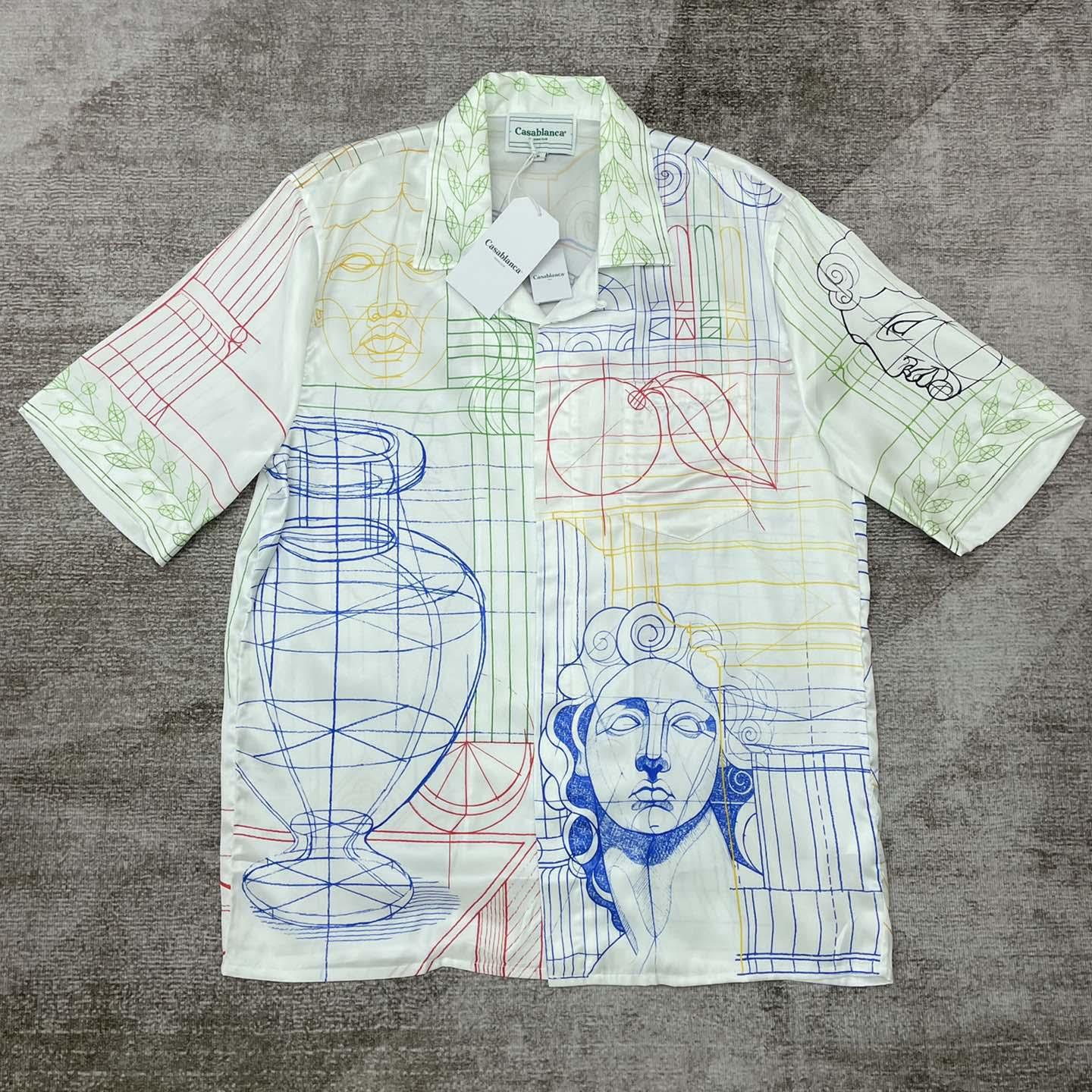 Casablanca Silk Cuban Shirt     CA3513 - PerfectKickZ