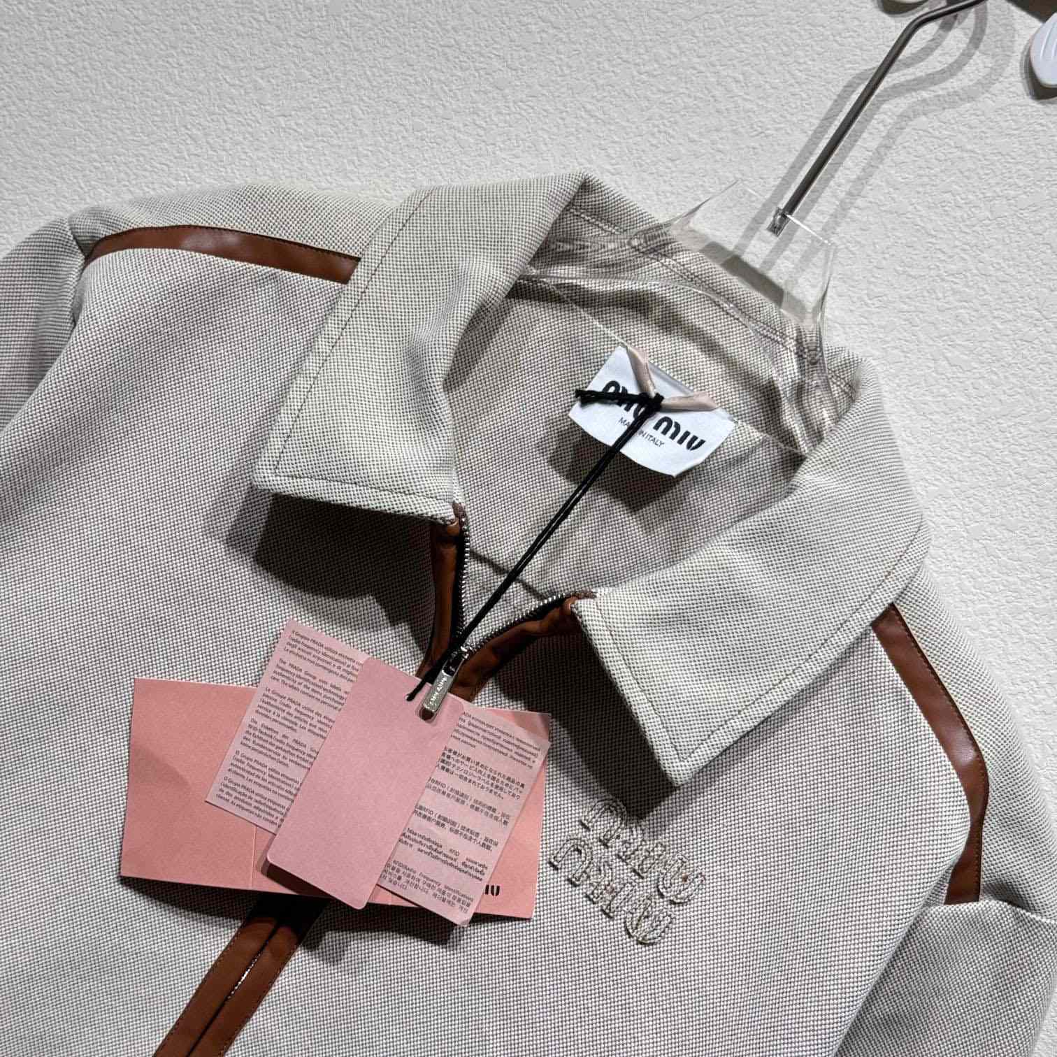 Miu Miu Jacquard Canvas Blouson Jacket - 
