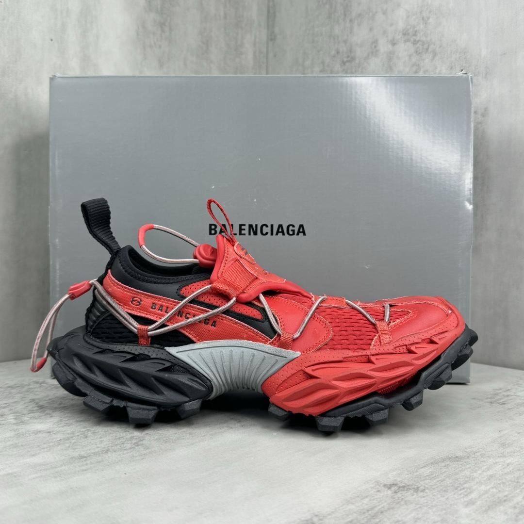 Balenciaga Hike Sneaker In Red And Black  - PerfectKickZ