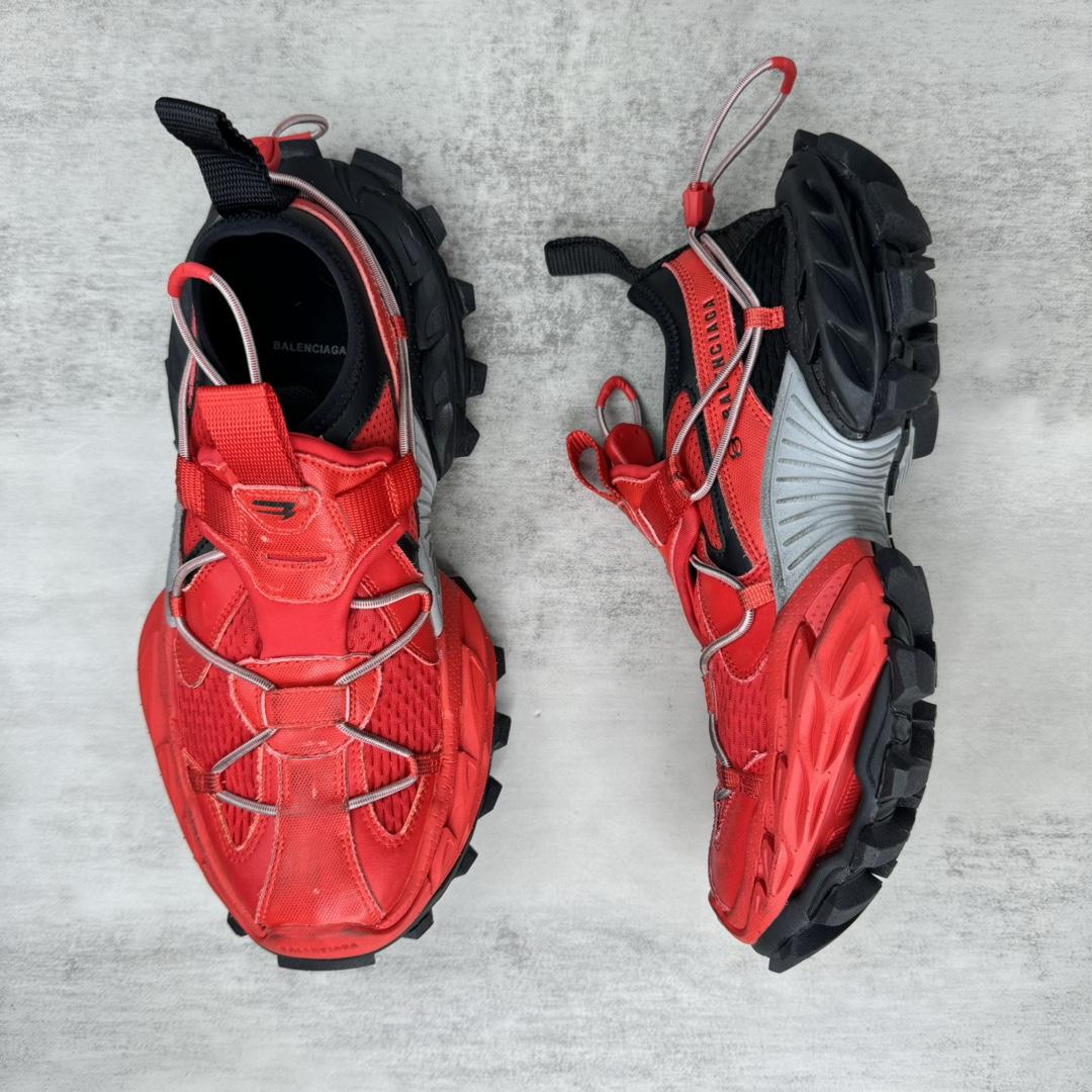 Balenciaga Hike Sneaker In Red And Black  - PerfectKickZ