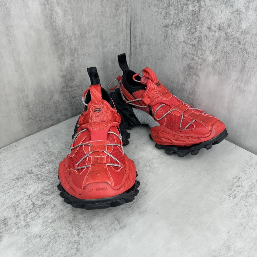 Balenciaga Hike Sneaker In Red And Black  - PerfectKickZ