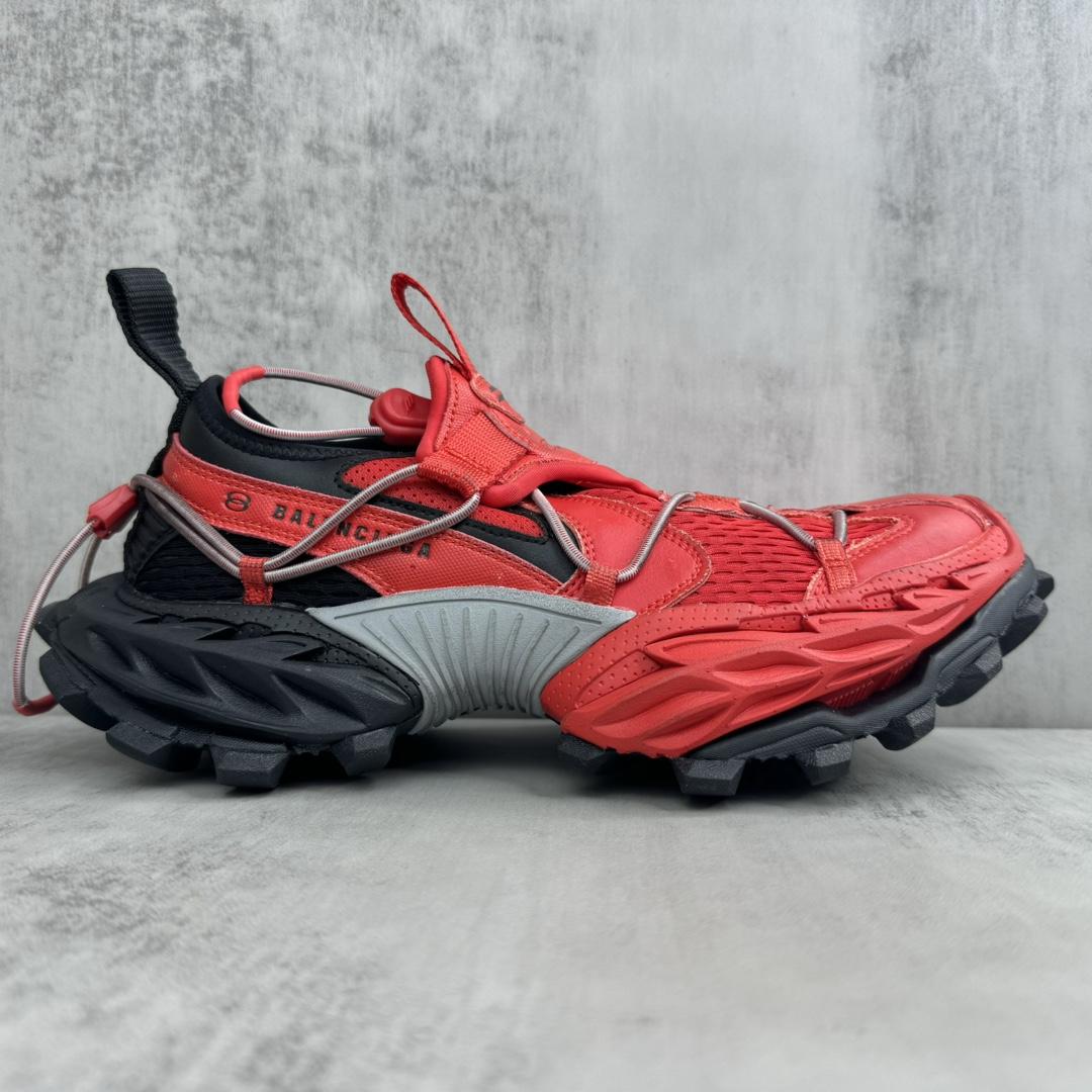 Balenciaga Hike Sneaker In Red And Black  - PerfectKickZ
