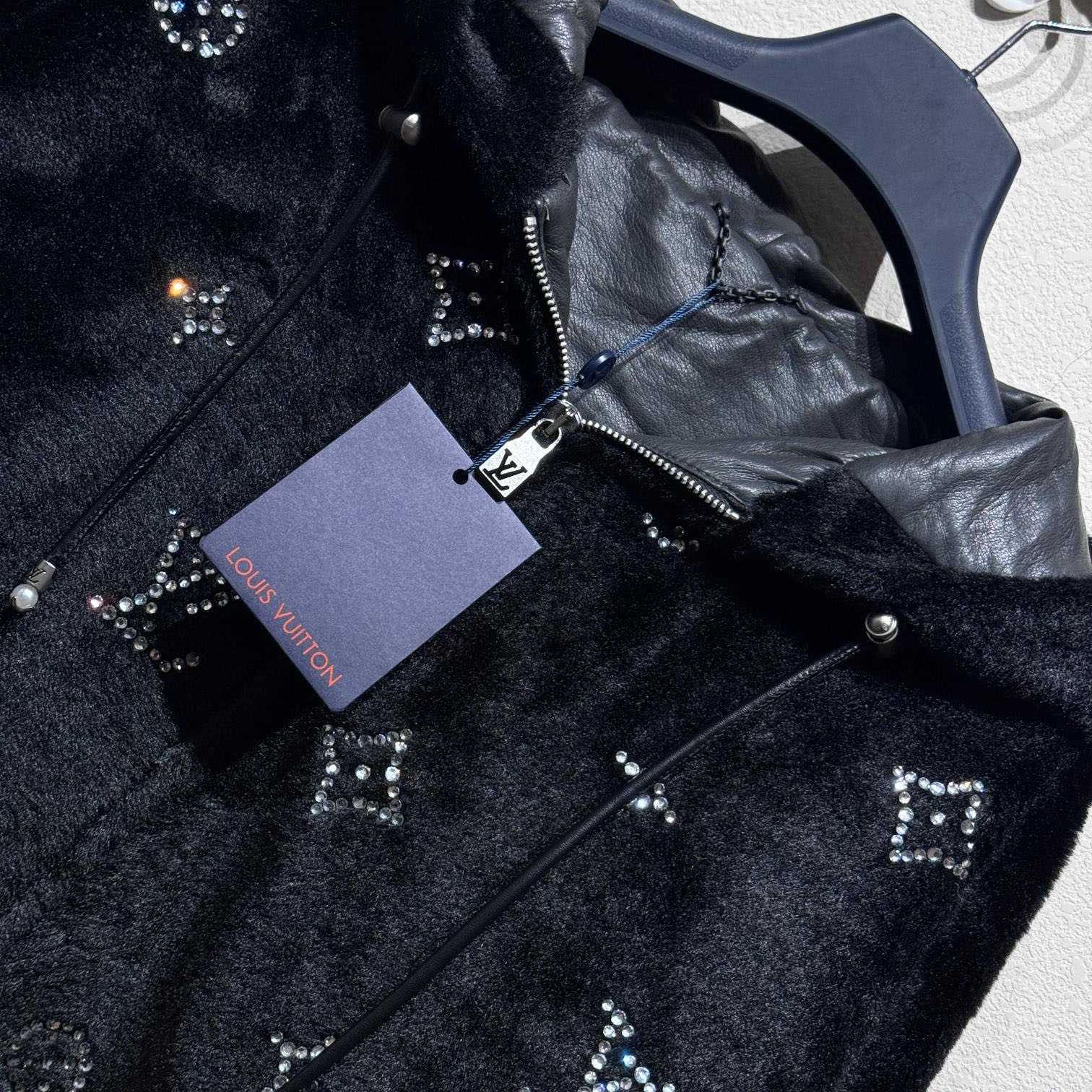Louis Vuitton MNG Embellished Shearling Hoodie - PerfectKickZ