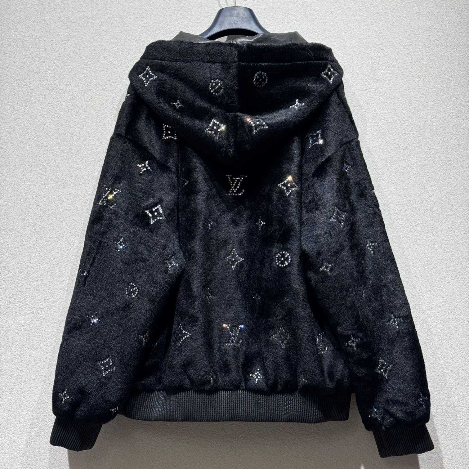 Louis Vuitton MNG Embellished Shearling Hoodie - PerfectKickZ