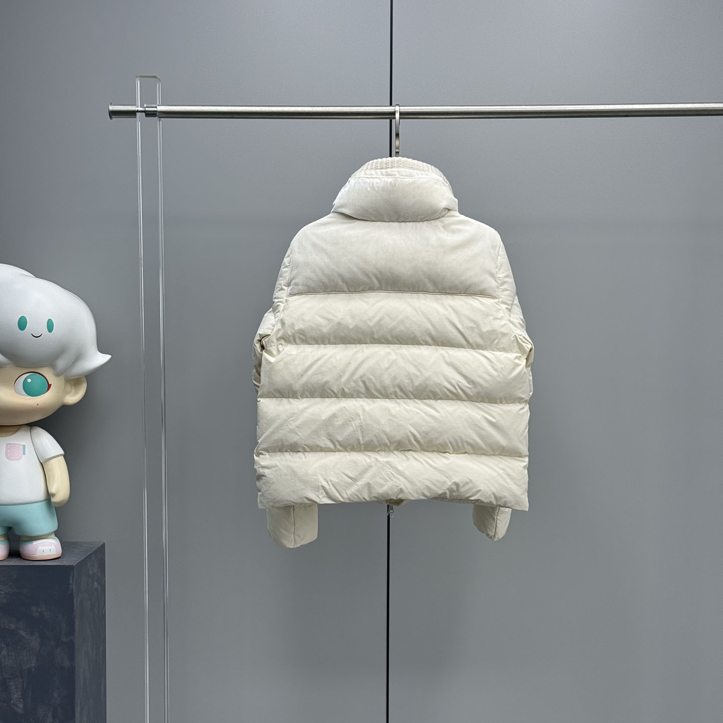 Moncler Auffrique  Velvet-trimmed Down Jacket - PerfectKickZ