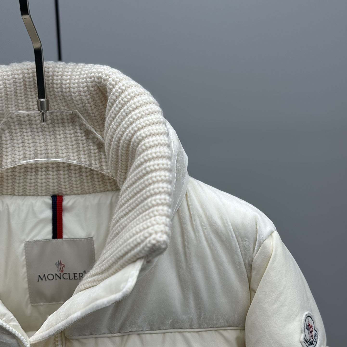 Moncler Auffrique  Velvet-trimmed Down Jacket - PerfectKickZ