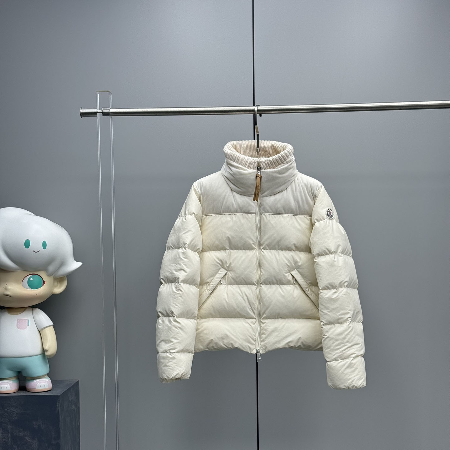 Moncler Auffrique  Velvet-trimmed Down Jacket - PerfectKickZ