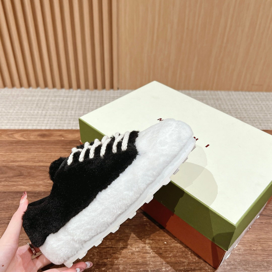 Marni Black Teddy Tennis Sneaker - PerfectKickZ
