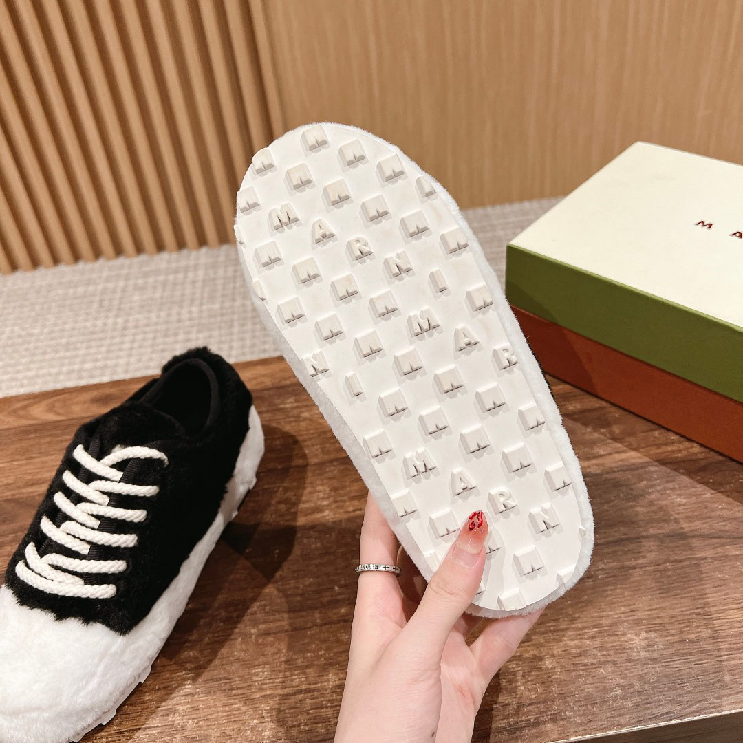 Marni Black Teddy Tennis Sneaker - PerfectKickZ