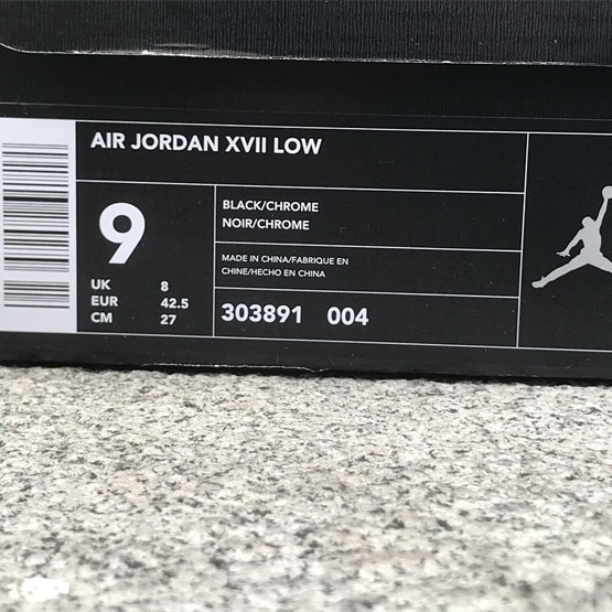 Jordan Air yordan 17 0G Low Black Chrome Sneaker    303891-004 - PerfectKickZ