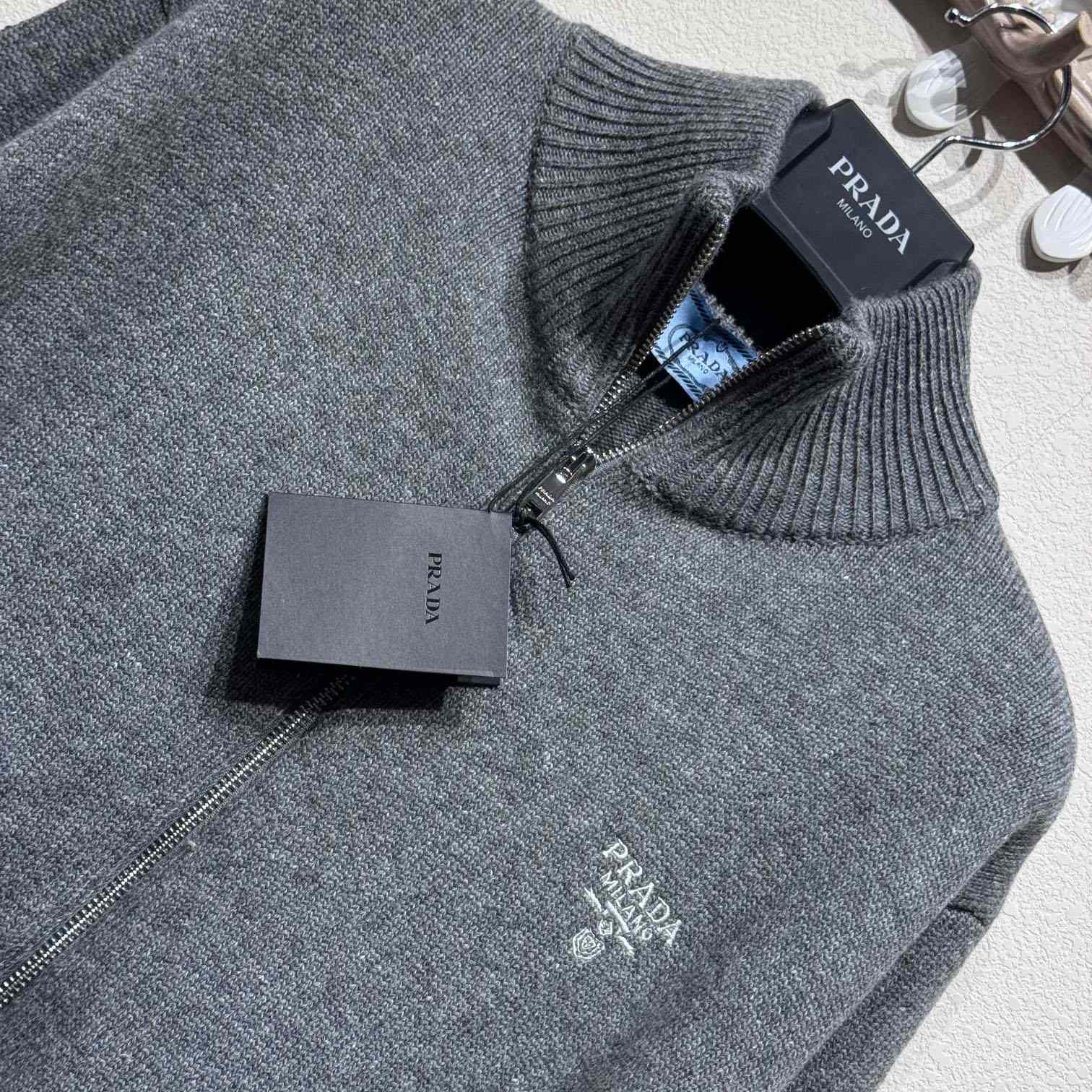Prada Logo-embroidered Cashmere Cardigan - PerfectKickZ