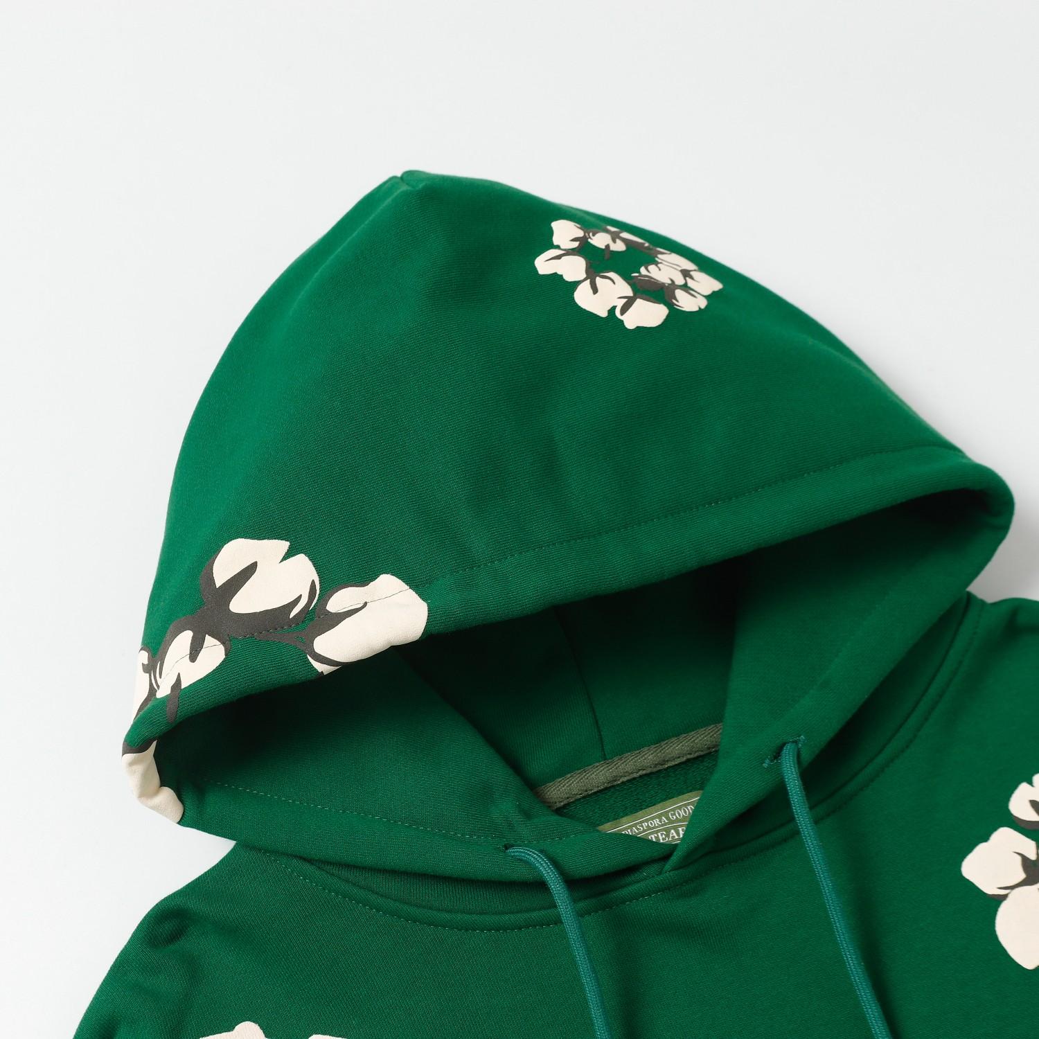 Denim Tears Cactus Tears Wreath Hoodie Green - PerfectKickZ