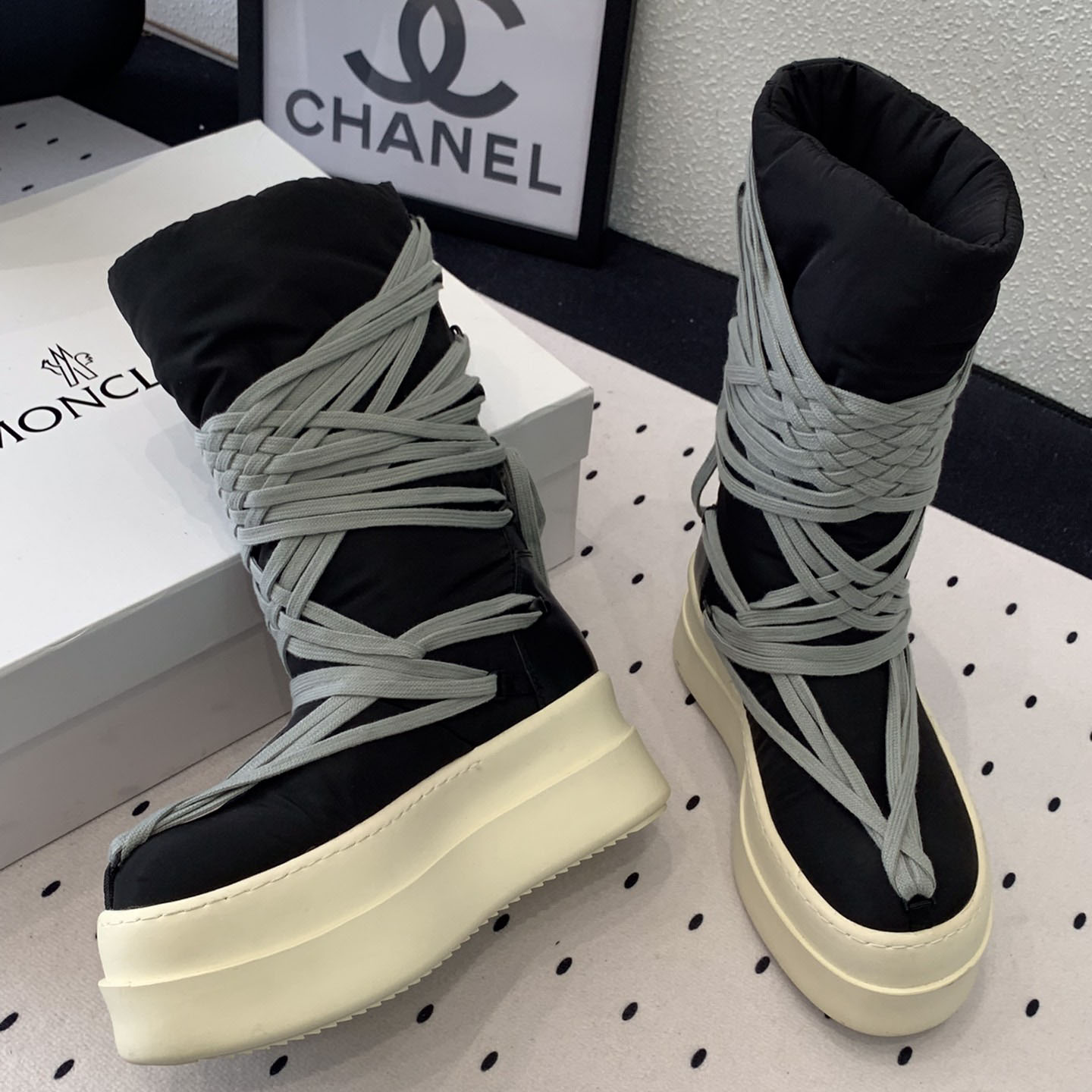 Moncler x Rick Owens Bigrocks Padded Boots - PerfectKickZ