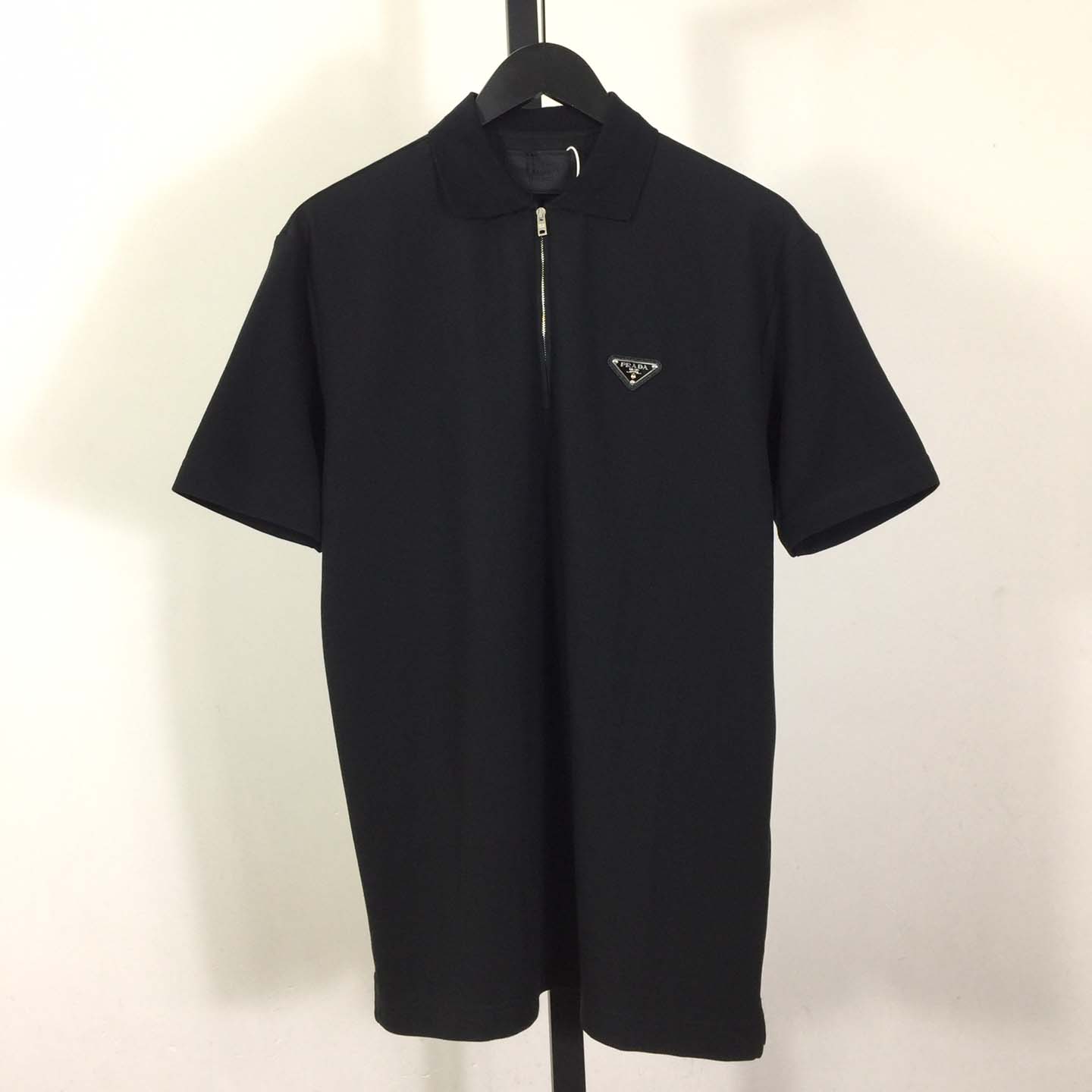 Prada Triangle-logo Cotton Polo Shirt - PerfectKickZ