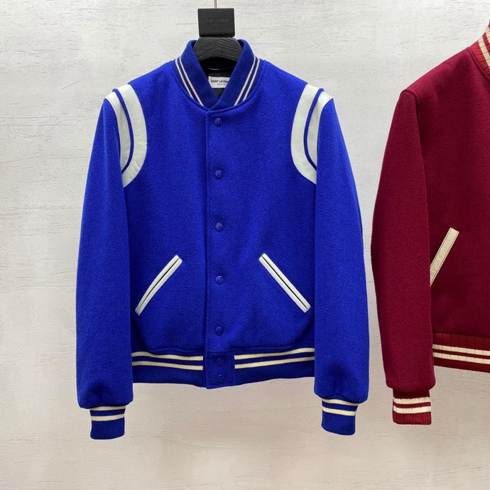Saint Laurent Varsity Classic Teddy Bomber Jacket - PerfectKickZ