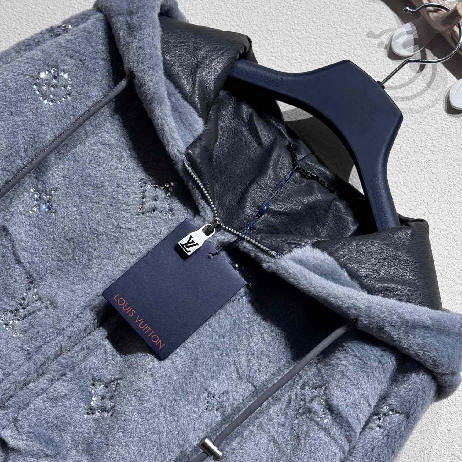 Louis Vuitton MNG Embellished Shearling Hoodie - PerfectKickZ