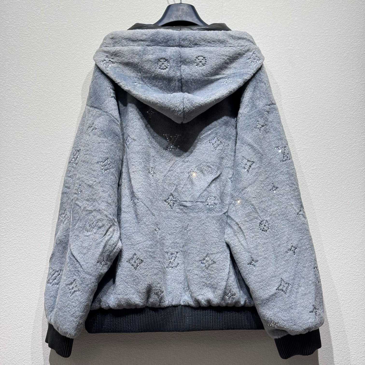 Louis Vuitton MNG Embellished Shearling Hoodie - PerfectKickZ