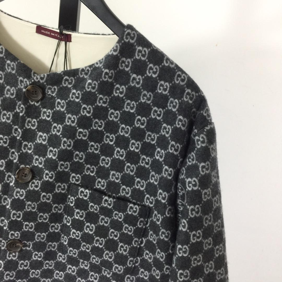 Gucci Bouclé Wool Jacket With GG Shadow - PerfectKickZ