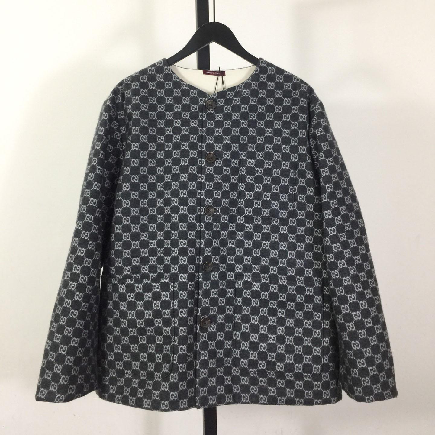 Gucci Bouclé Wool Jacket With GG Shadow - PerfectKickZ