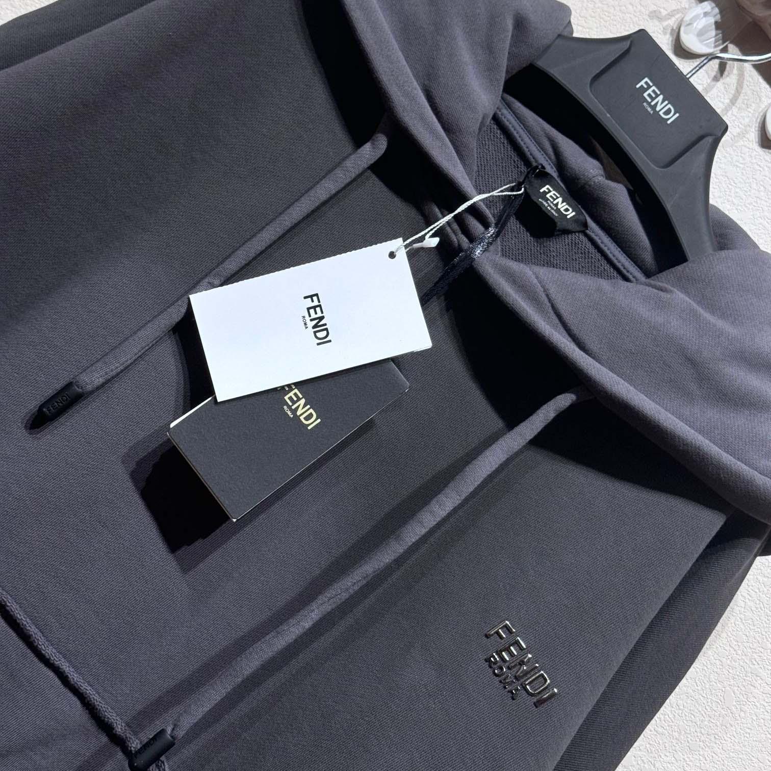 Fendi Gray Jersey Sweatshirt - PerfectKickZ