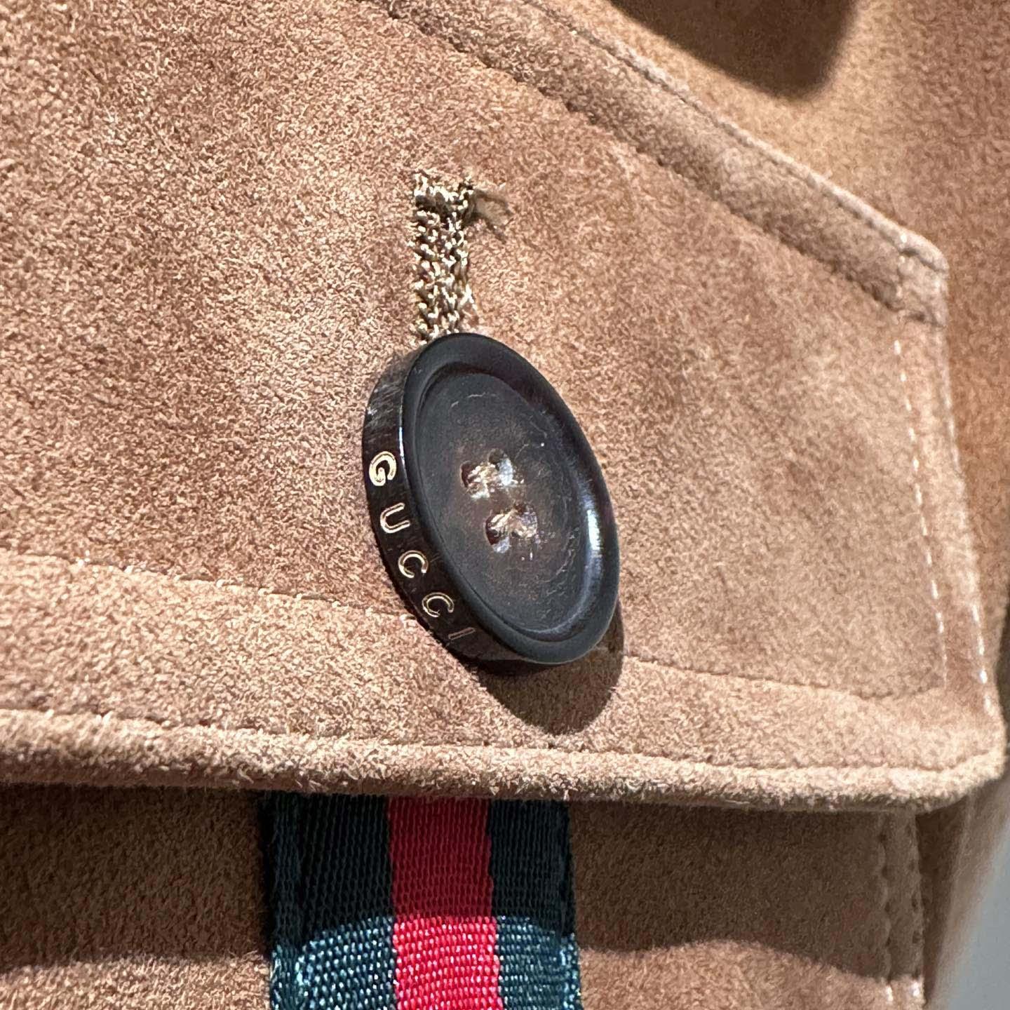Gucci Suede Bomber Jacket With Web - PerfectKickZ